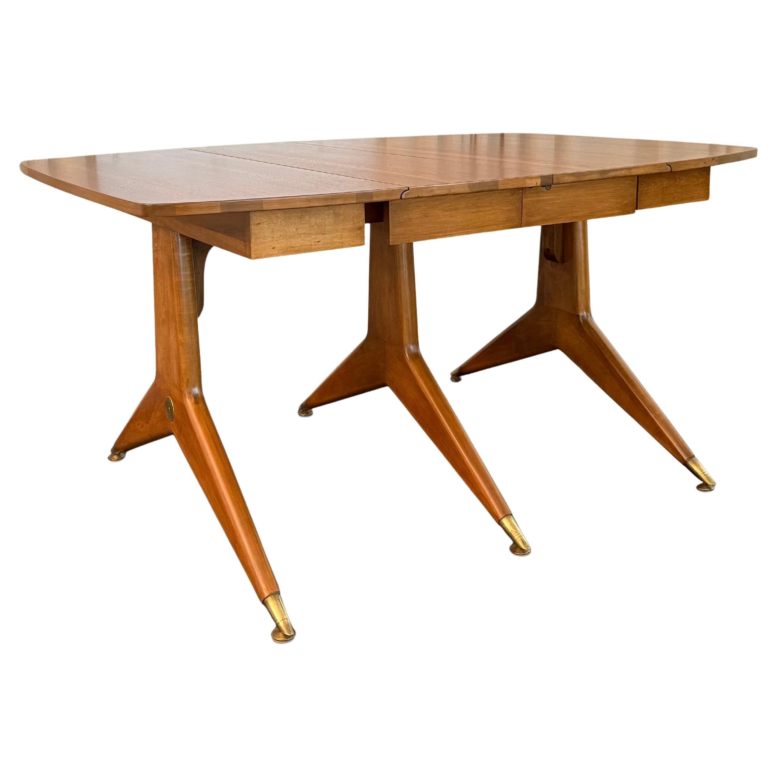 Mesa de Comedor Italiana de Mitad de Siglo al Estilo de Gio Ponti en venta