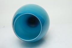 Couteau italien surdimensionné en verre Empoli moderne du milieu du siècle dernier