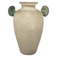 Italian Mid-Century Modern Excavated Glass Amphora with Matte Finish, 1960s