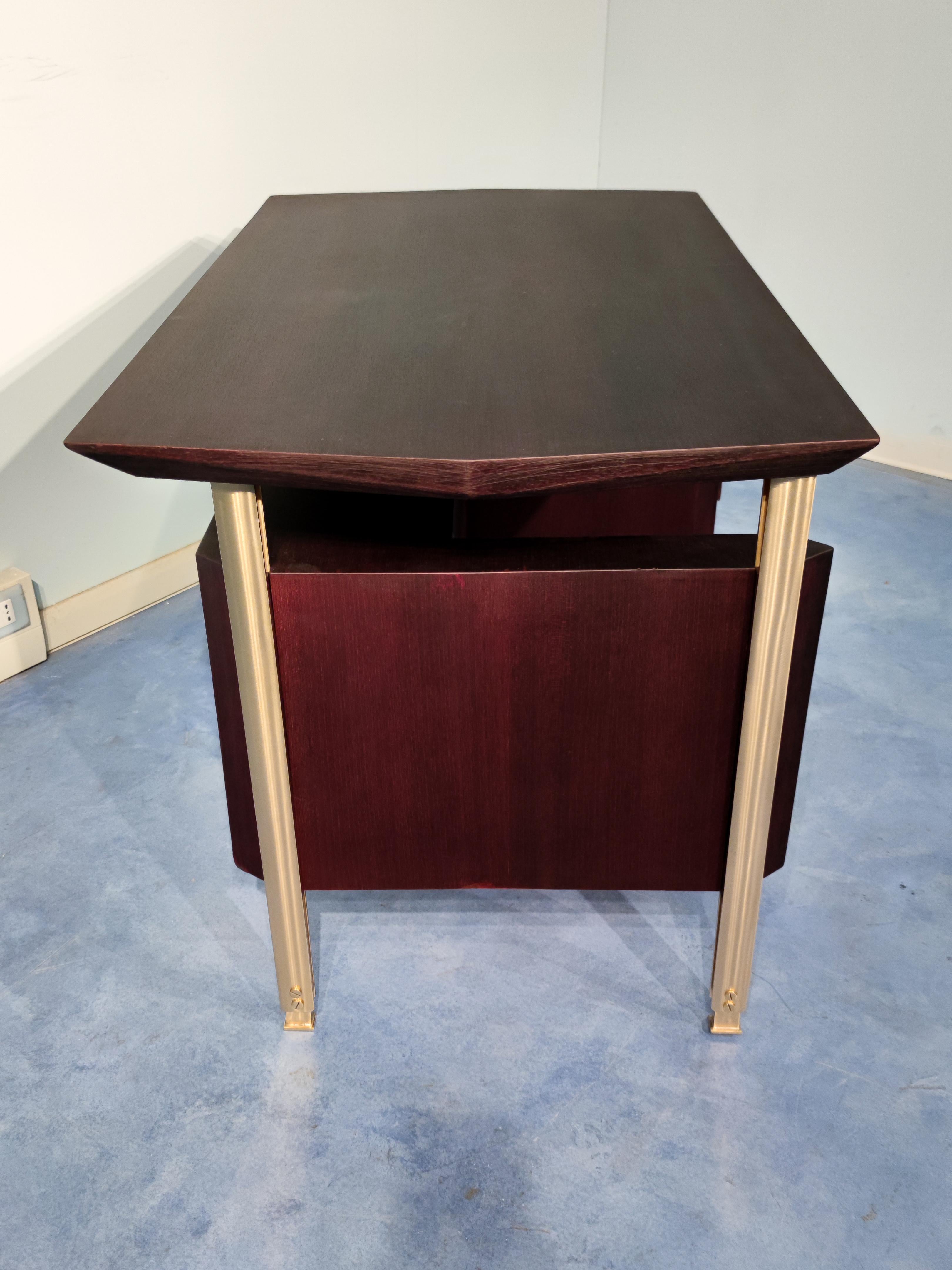 Italian Mid-Century Modern Executive Desk by Vittorio Dassi, 1960s For Sale 4