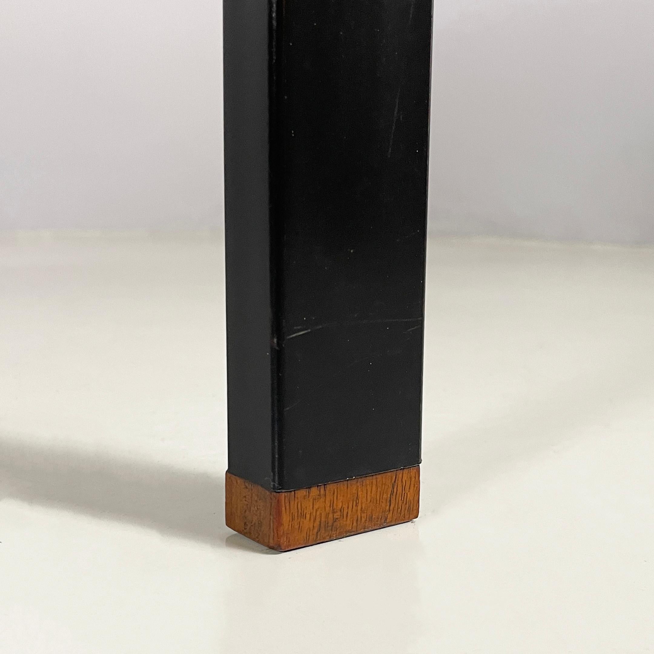 Ausziehbarer italienischer Esstisch aus Holz und schwarzem Metall aus der Mitte des Jahrhunderts, 1960er Jahre im Angebot 14