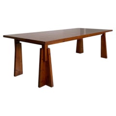 Italian mid-century modern extendable wooden dining table, 1970s