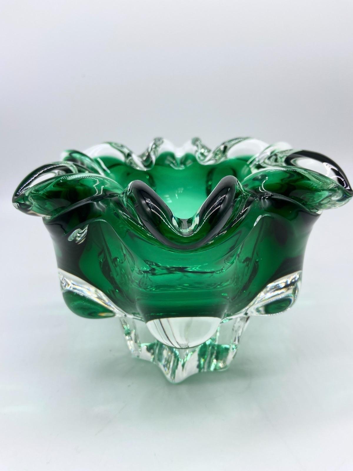 Italian Mid-century modern extravagance glass figure ashtray For Sale 4