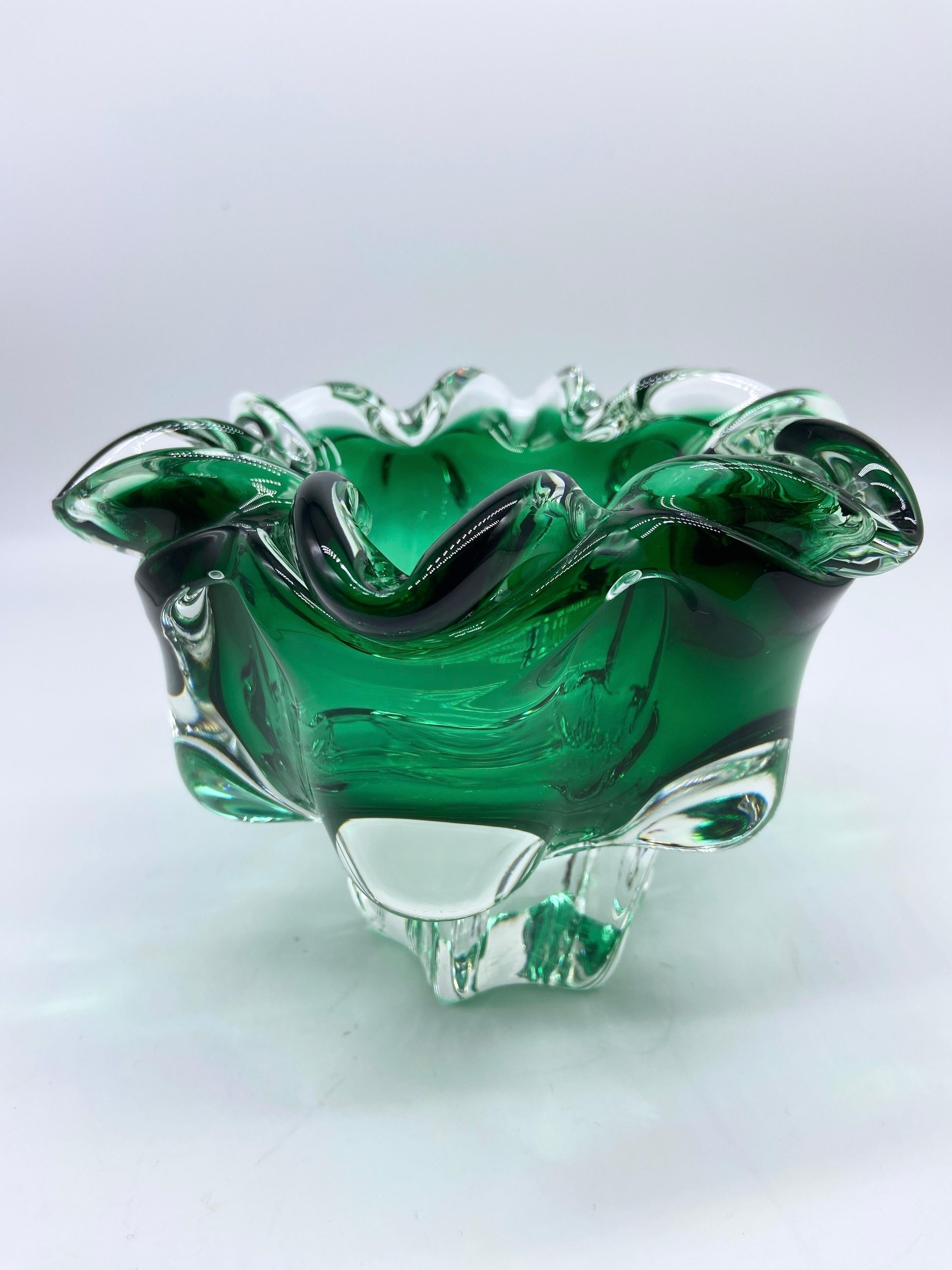 Mid-Century Modern Italian Mid-century modern extravagance glass figure ashtray For Sale