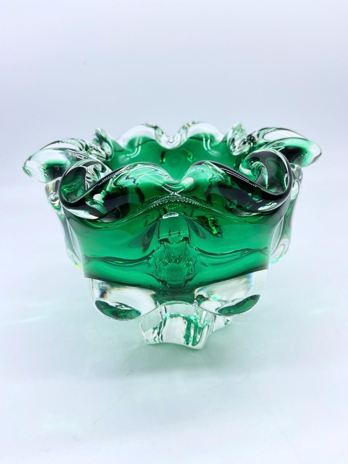 Italian Mid-century modern extravagance glass figure ashtray For Sale 1
