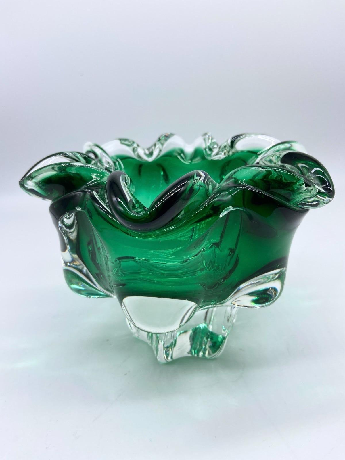 Italian Mid-century modern extravagance glass figure ashtray For Sale 3