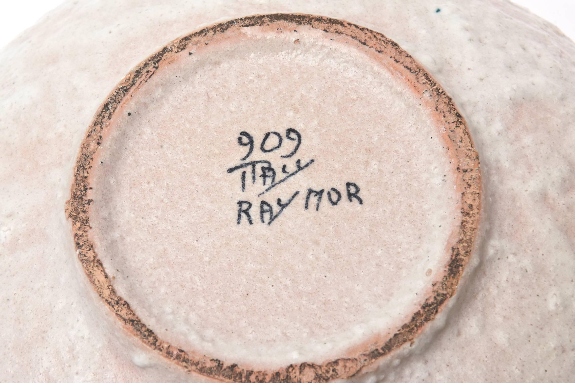 Ciotola in ceramica italiana di metà secolo Fantoni per Raymor 3