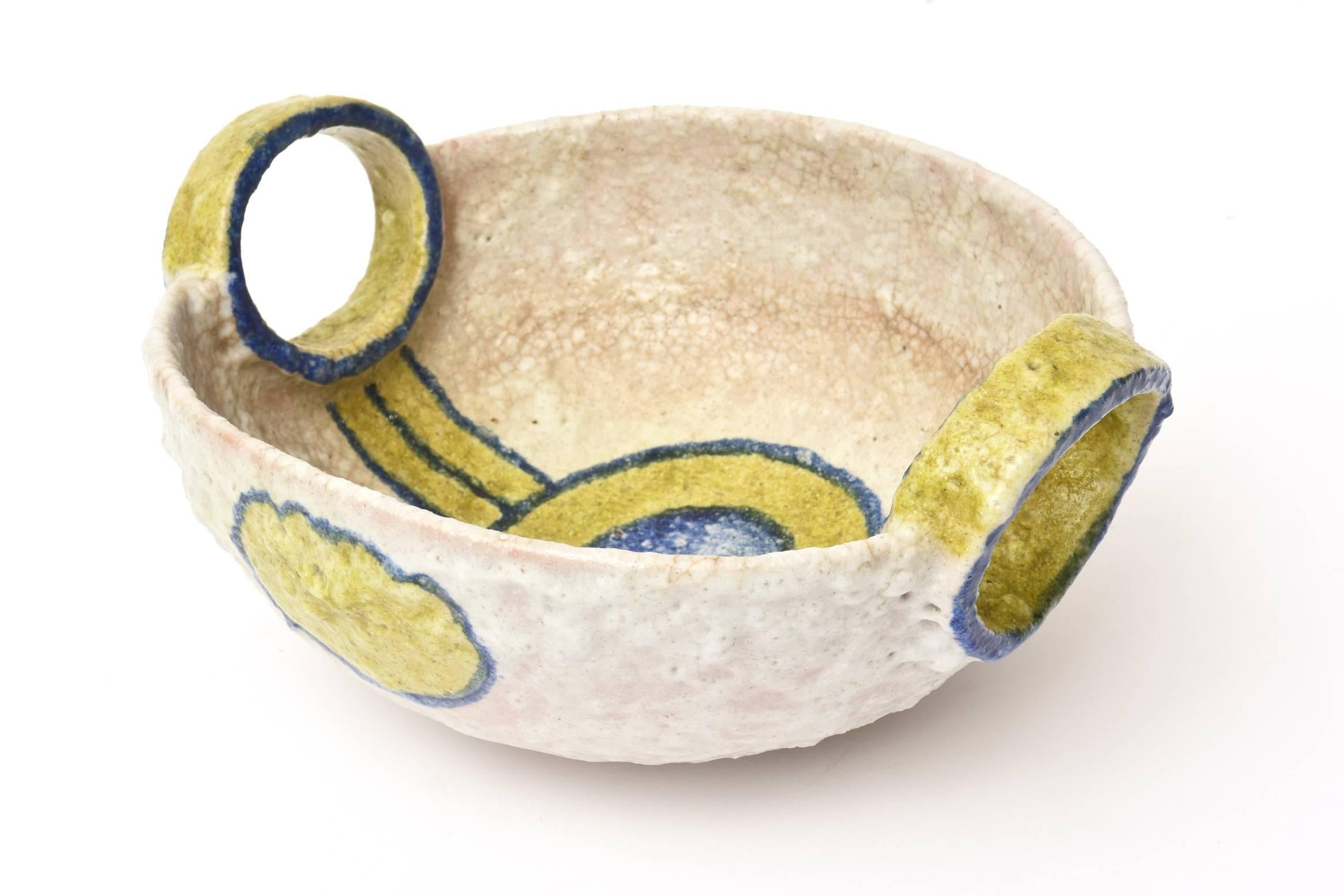 Ciotola in ceramica italiana di metà secolo Fantoni per Raymor In condizioni buone a North Miami, FL