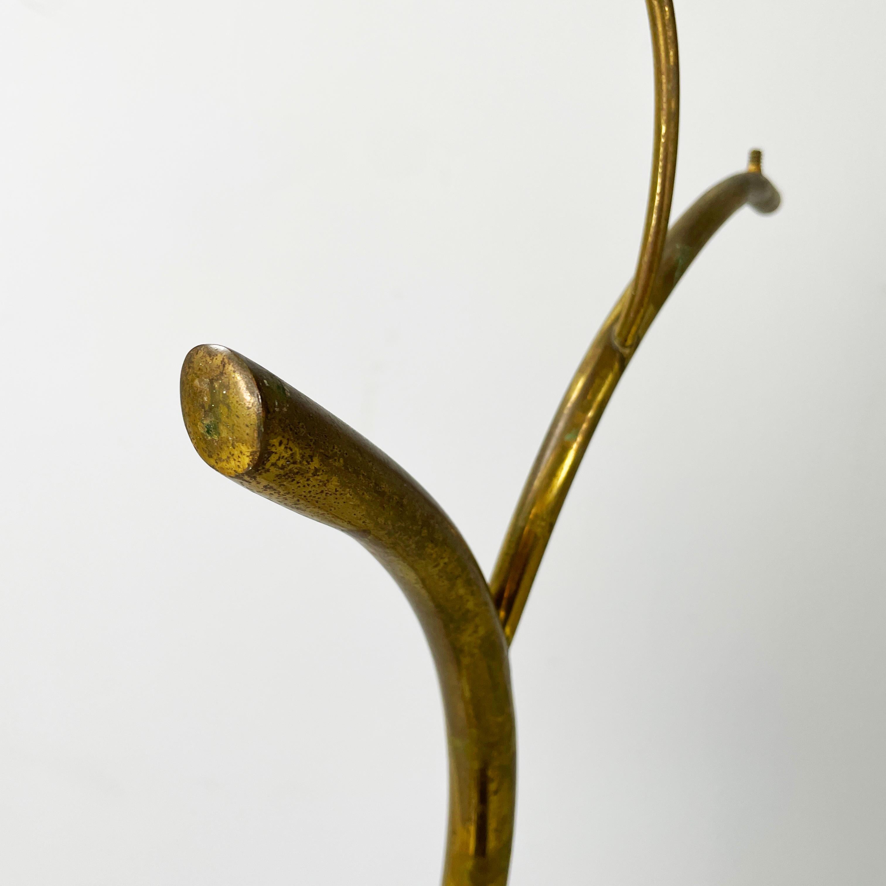 Italian mid-century modern Floor hanger or hat rack in brass rod, 1950s For Sale 4