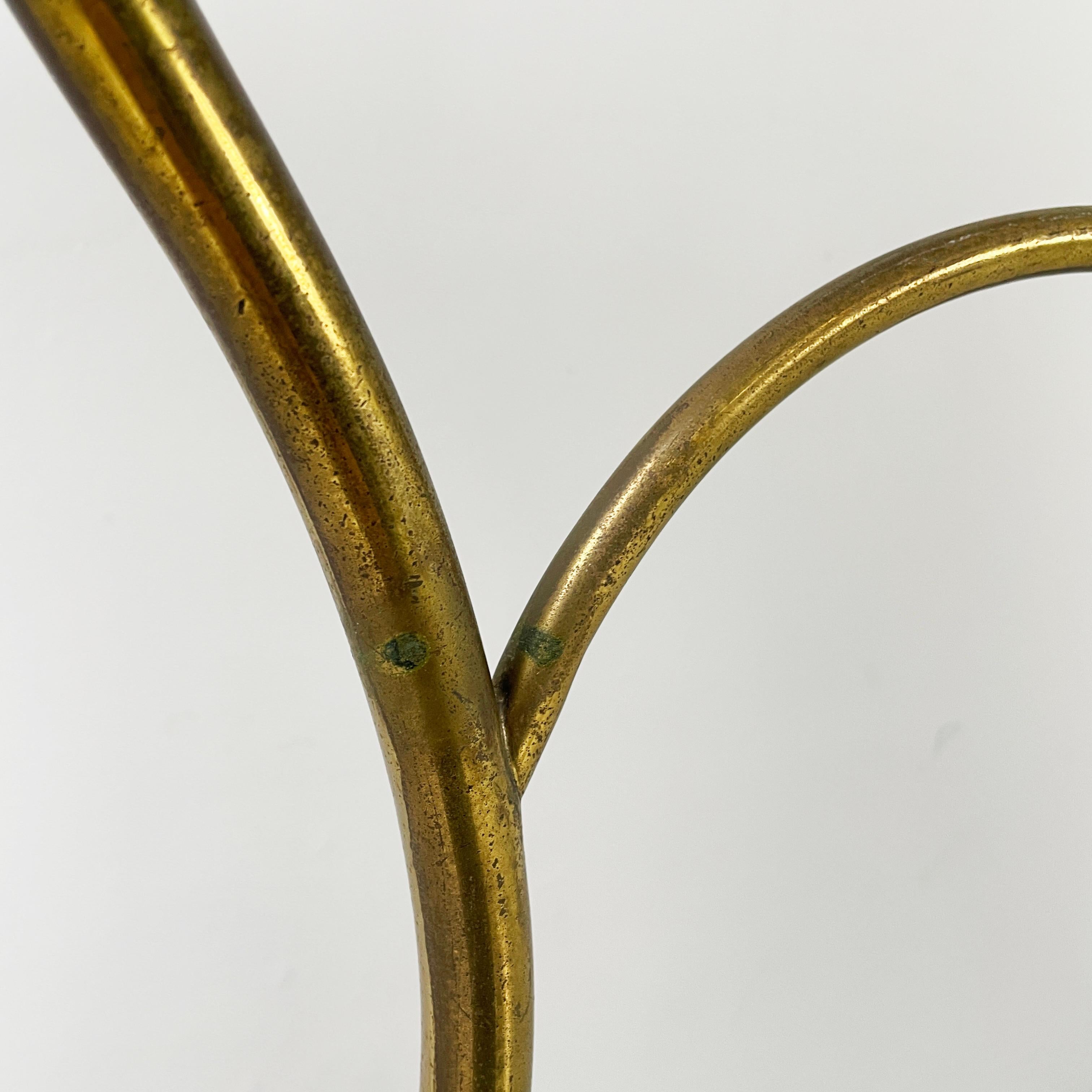 Italian mid-century modern Floor hanger or hat rack in brass rod, 1950s For Sale 7