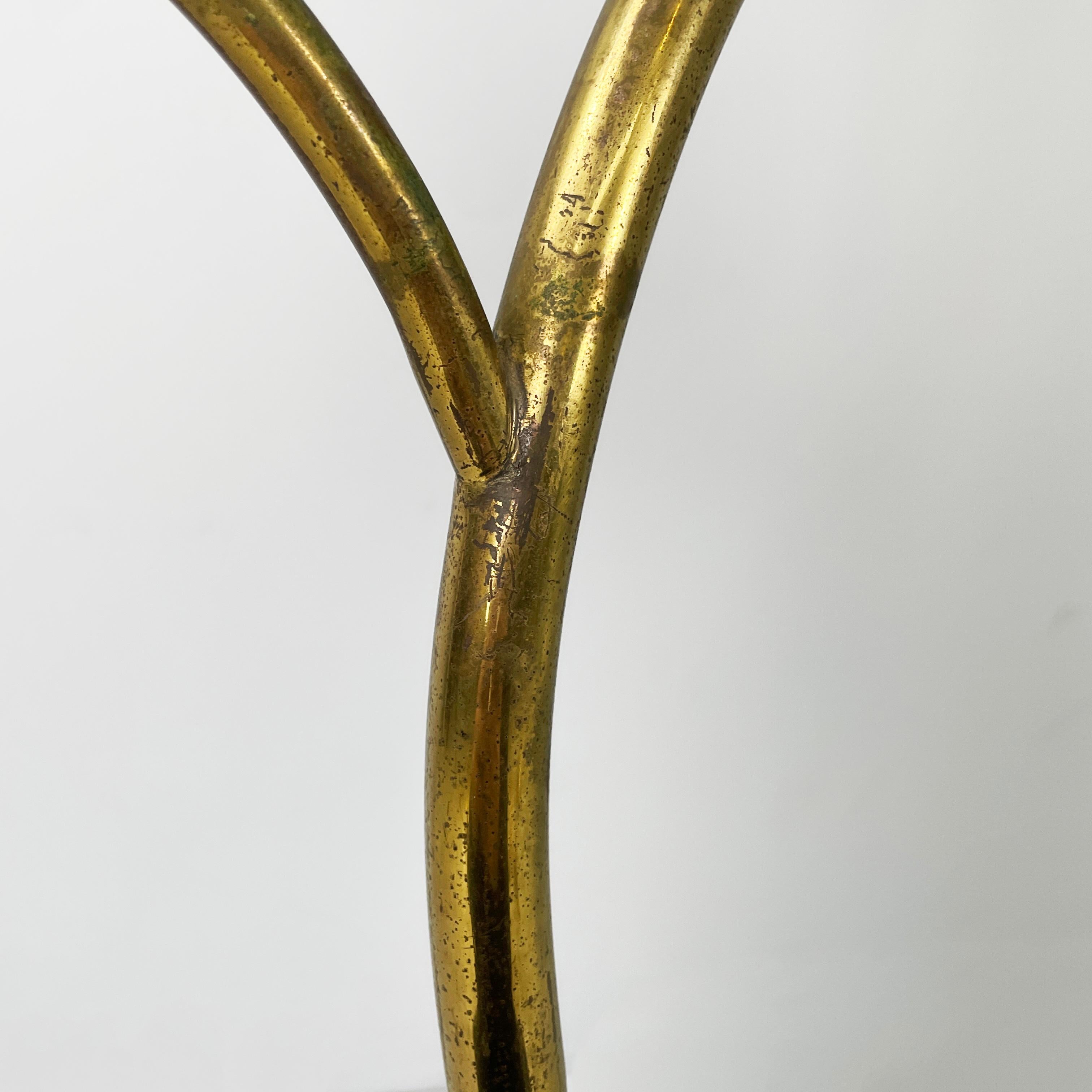 Italian mid-century modern Floor hanger or hat rack in brass rod, 1950s For Sale 9