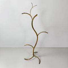 Italian mid-century modern Floor hanger or hat rack in brass rod, 1950s