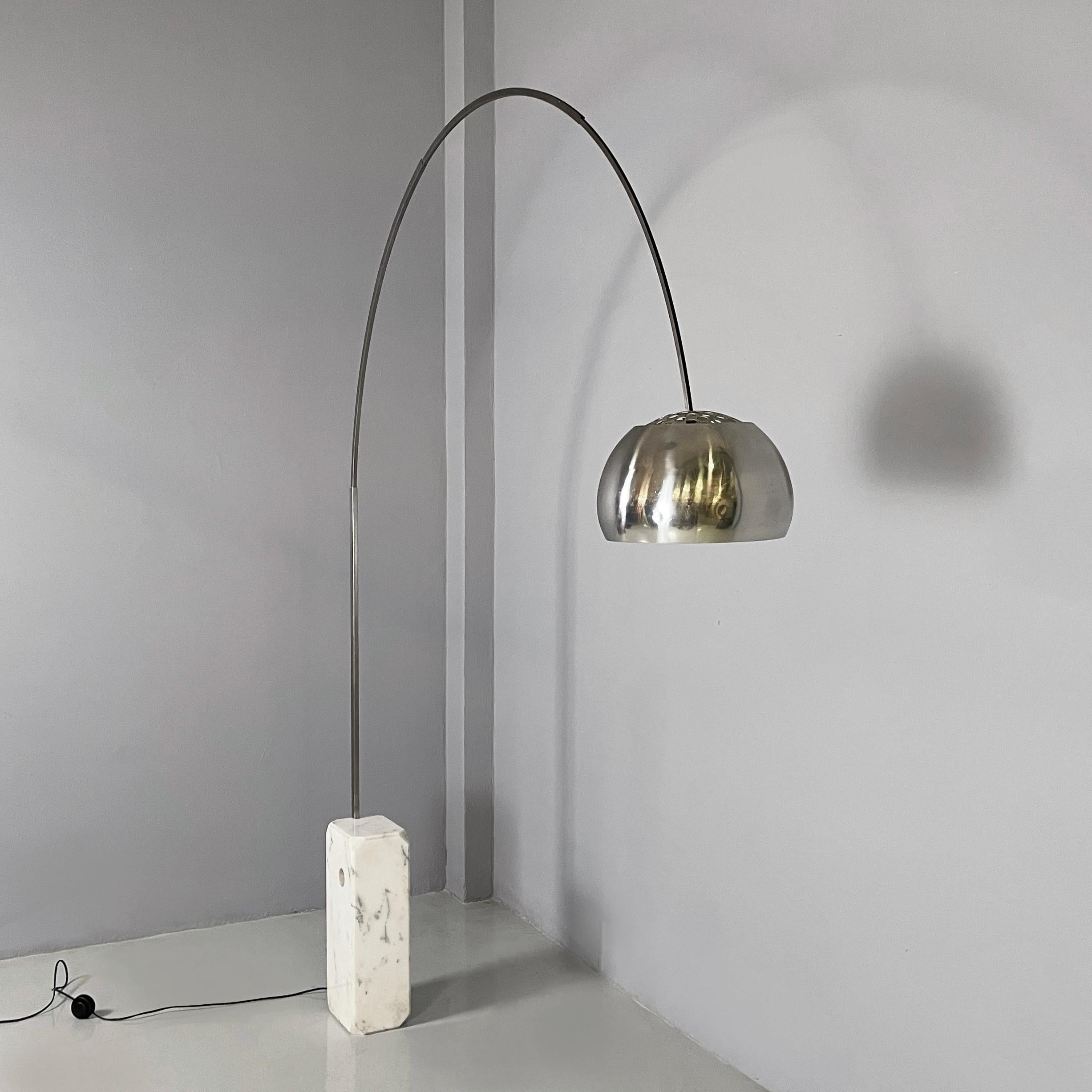 Mid-20th Century Italian mid-century modern Floor lamp Arco by Castiglioni brothers Flos, 1960s For Sale