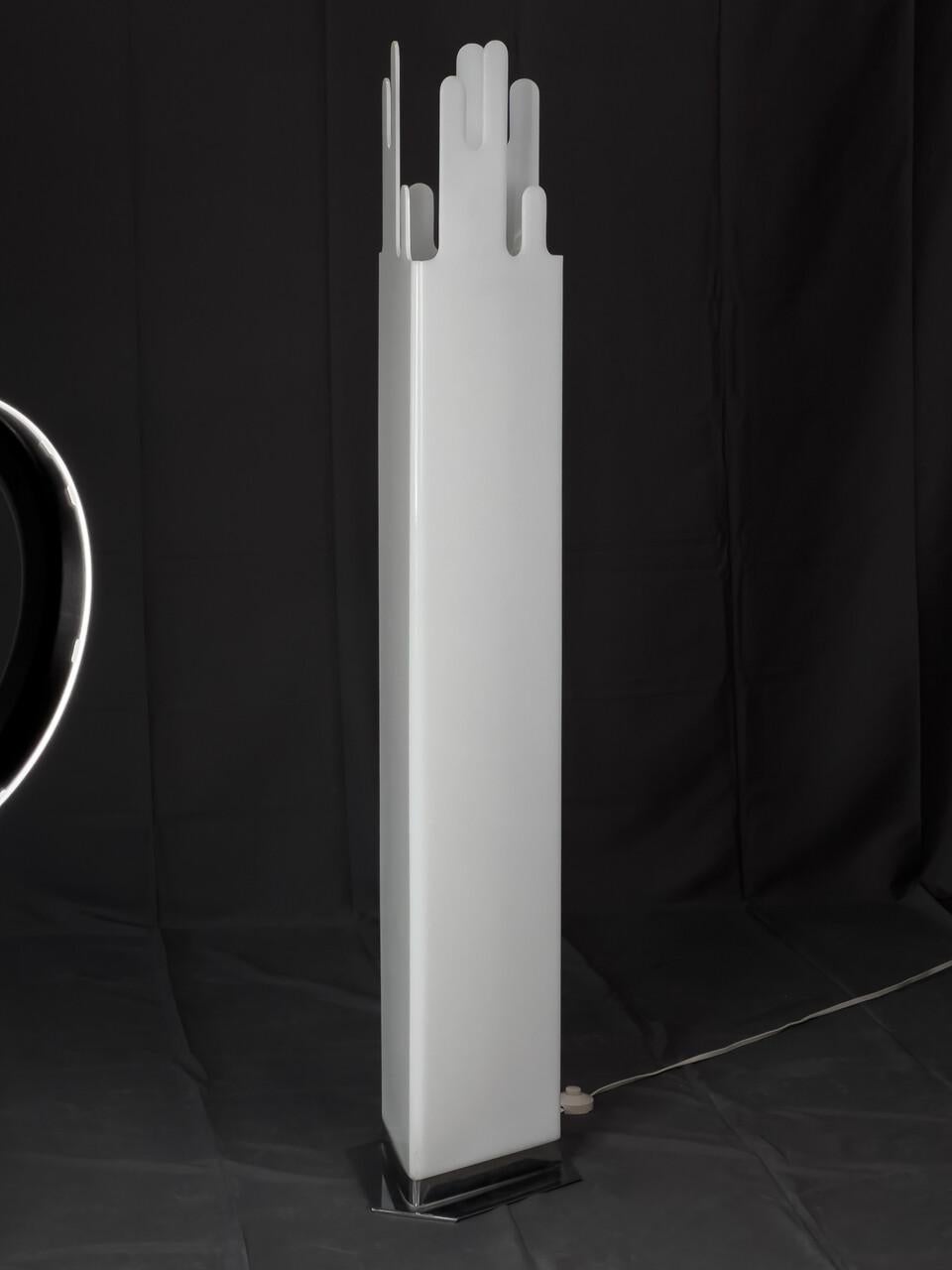 Chrome Italian Mid-Century Modern Floor Lamp For Sale
