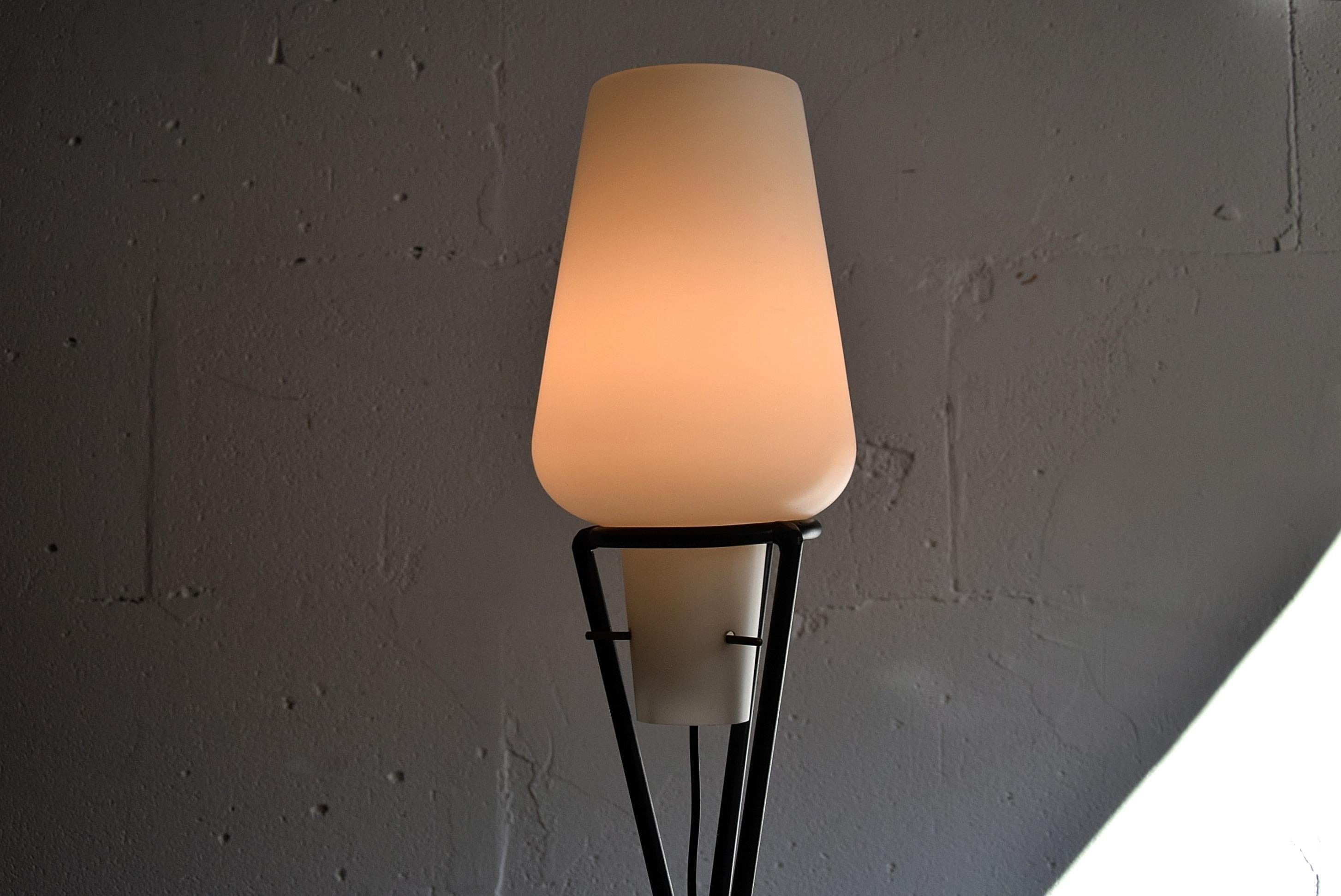 Steel Italian Mid-Century Modern Floor Lamp For Sale