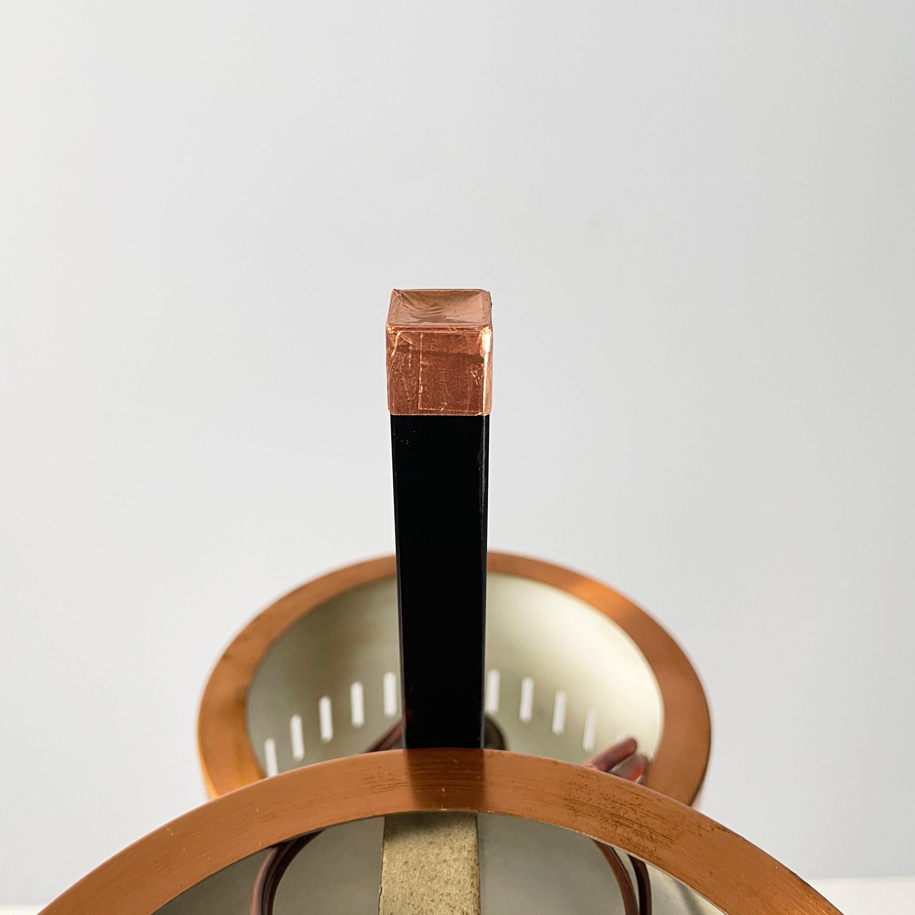 Italienische Stehlampe aus der Mitte des Jahrhunderts aus Kupfer, schwarzem Metall und Marmor, 1960er Jahre im Angebot 4