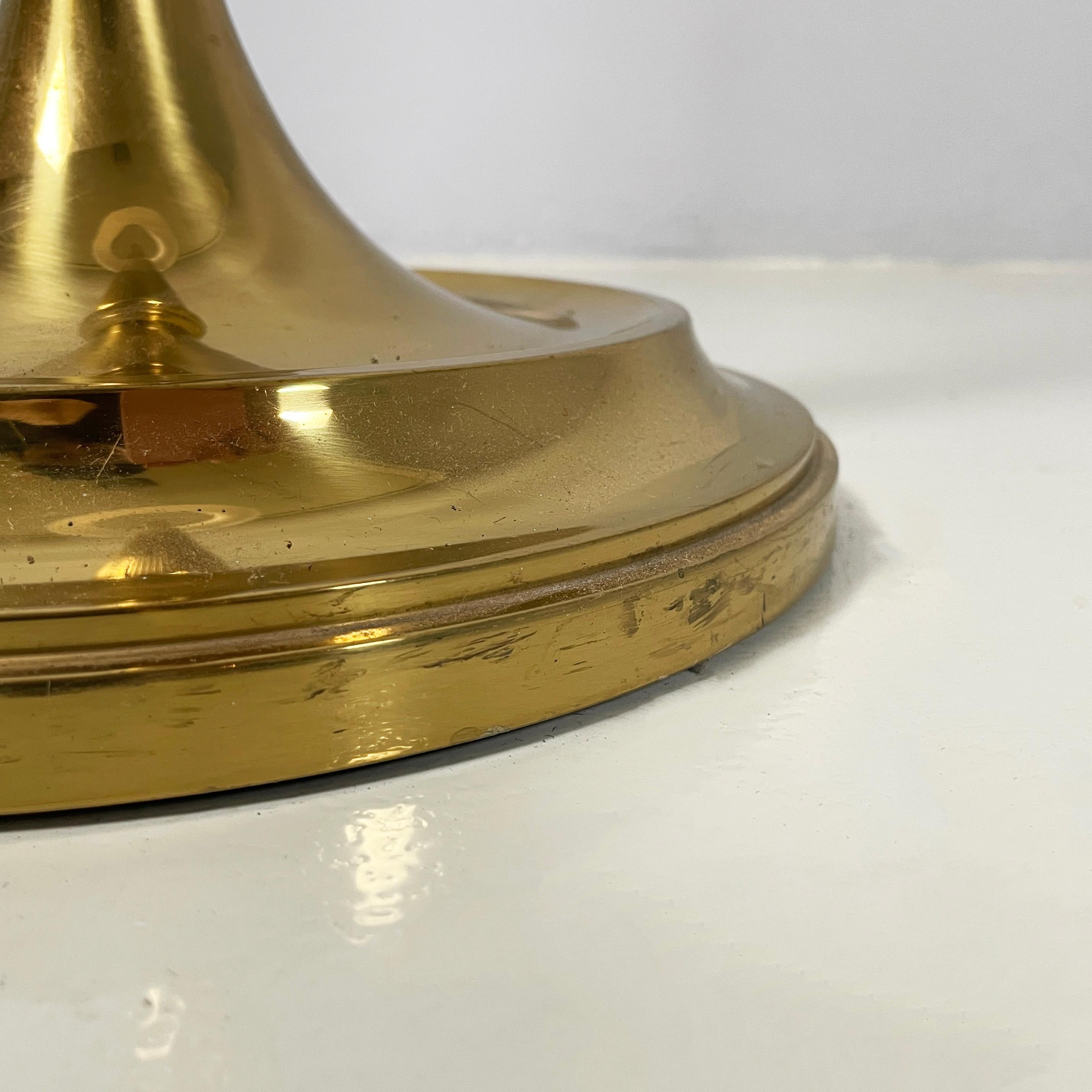 Lampada da terra italiana di metà secolo in tessuto withe in ottone di LAM Bologna anni '60 in vendita 6