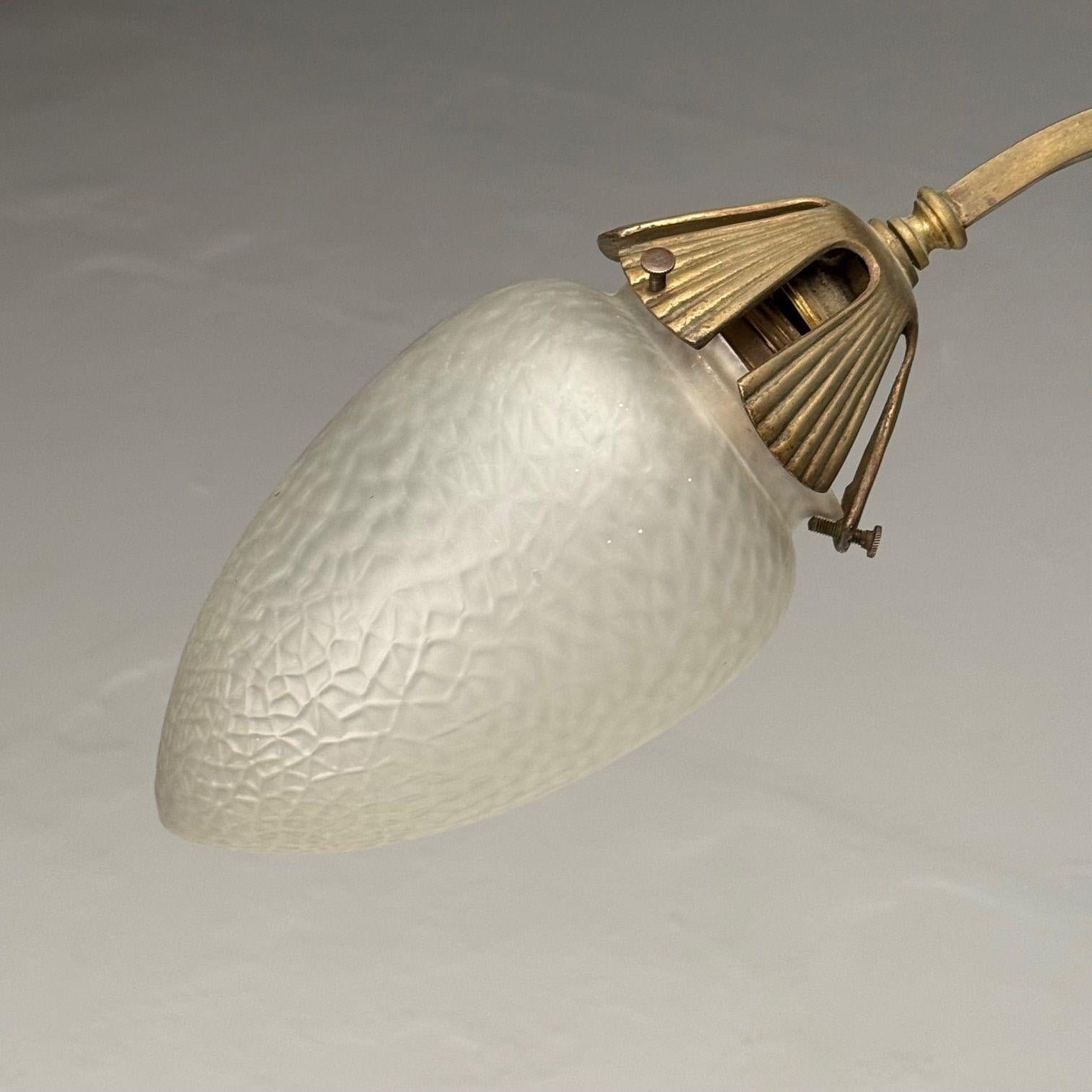 Lampadario floreale italiano del Mid-Century Modern, ottone, rame, Italia, anni '20 in vendita 1