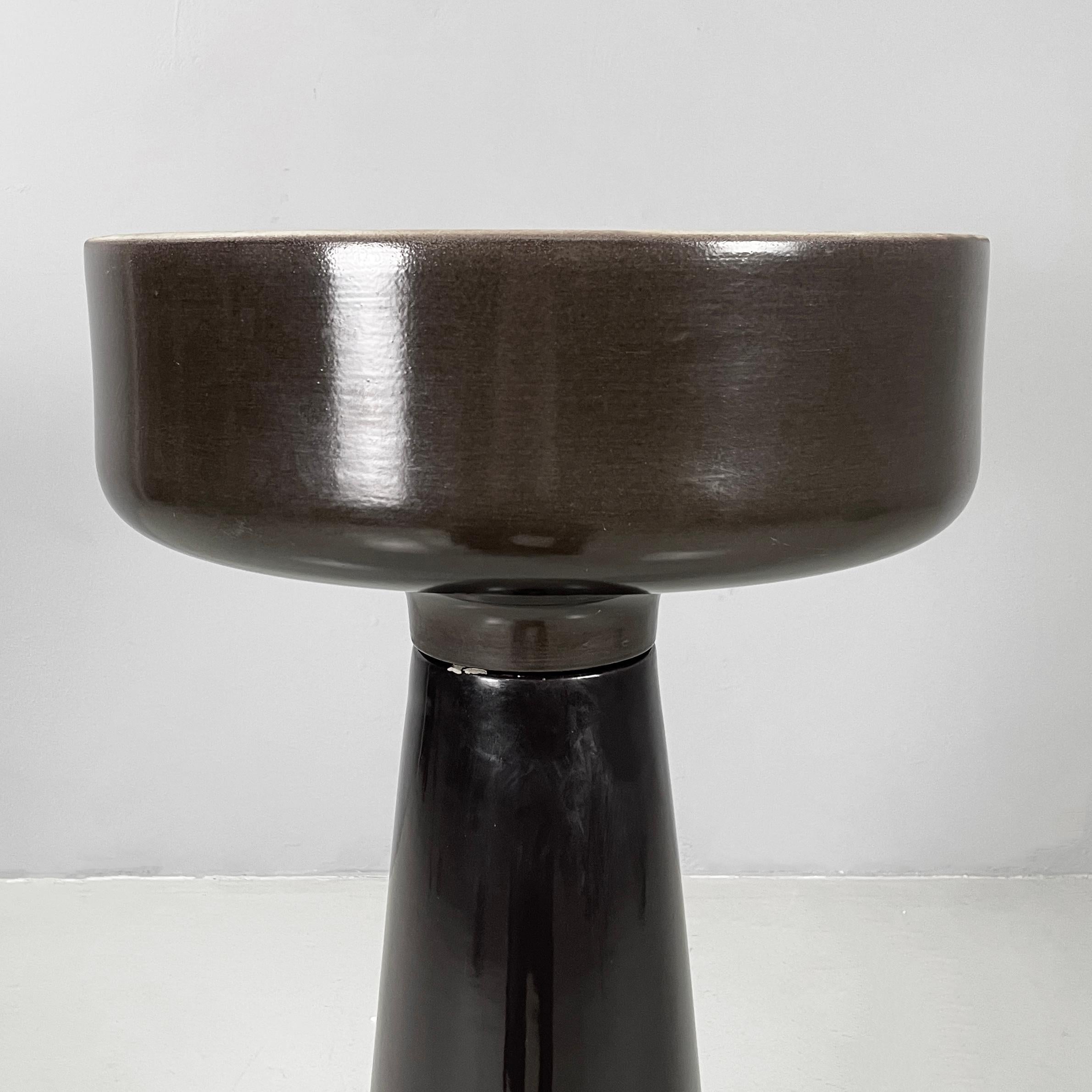 Italiano Vaso da fiori italiano di metà secolo moderno di Mangiarotti per Fratelli Brambilla anni '70 in vendita