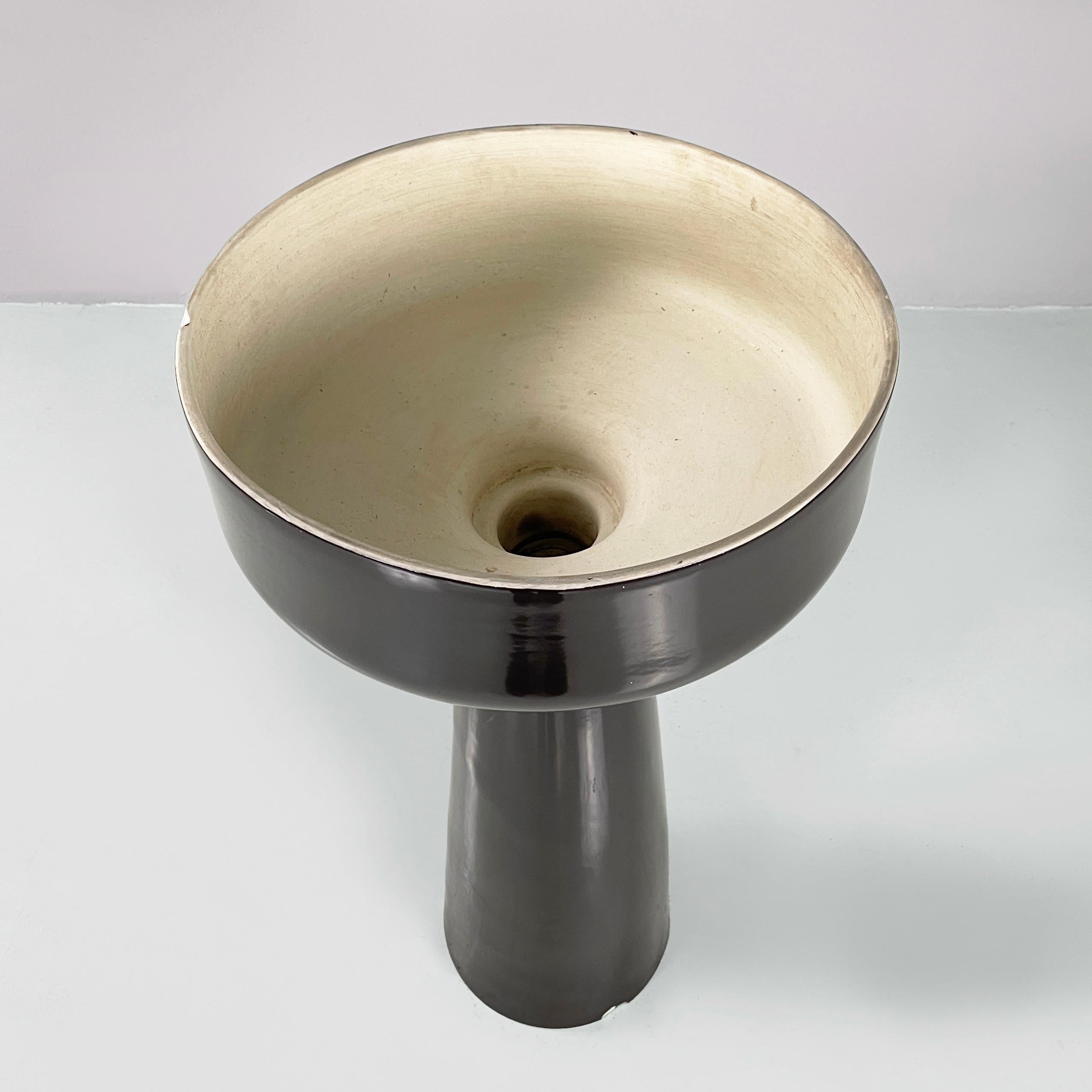 Italiano Vaso da fiori italiano di metà secolo moderno di Mangiarotti per Fratelli Brambilla anni '70 in vendita