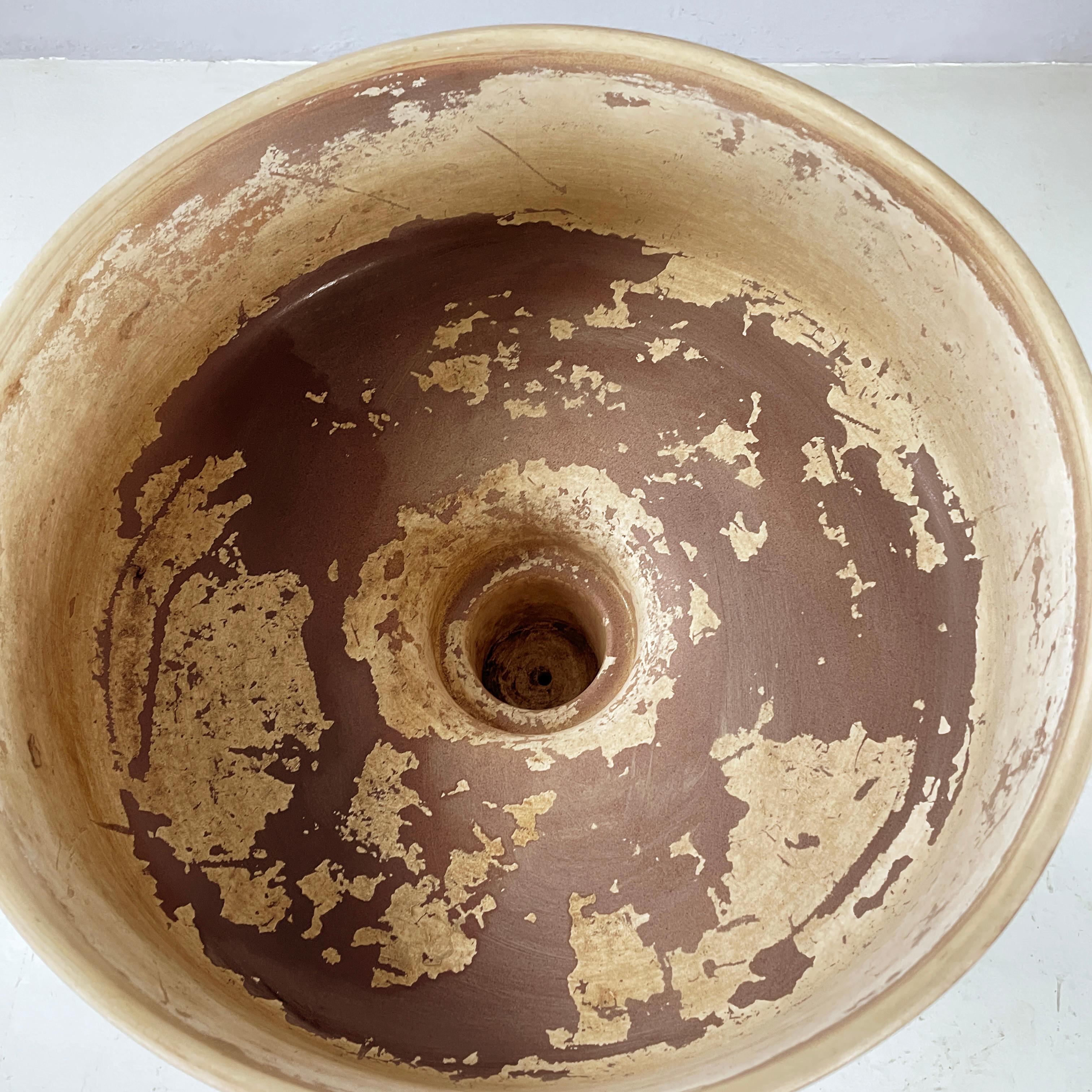 Vaso da fiori italiano di metà secolo moderno di Mangiarotti per Fratelli Brambilla anni '70 In condizioni discrete in vendita a MIlano, IT