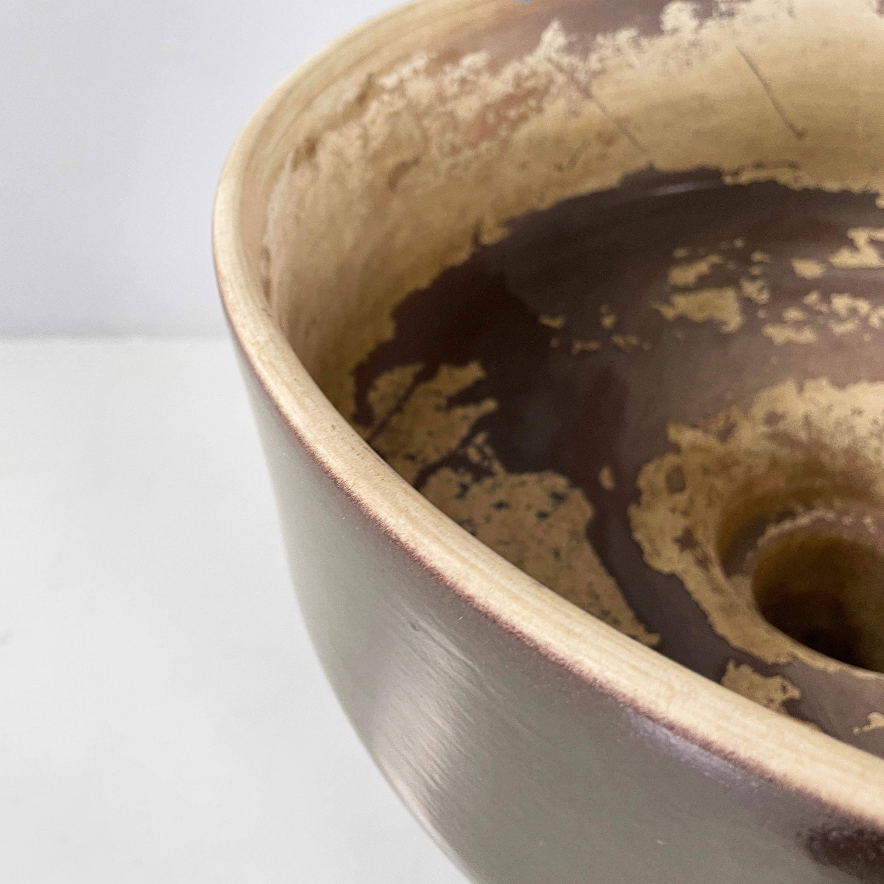 Vaso da fiori italiano di metà secolo moderno di Mangiarotti per Fratelli Brambilla anni '70 in vendita 1