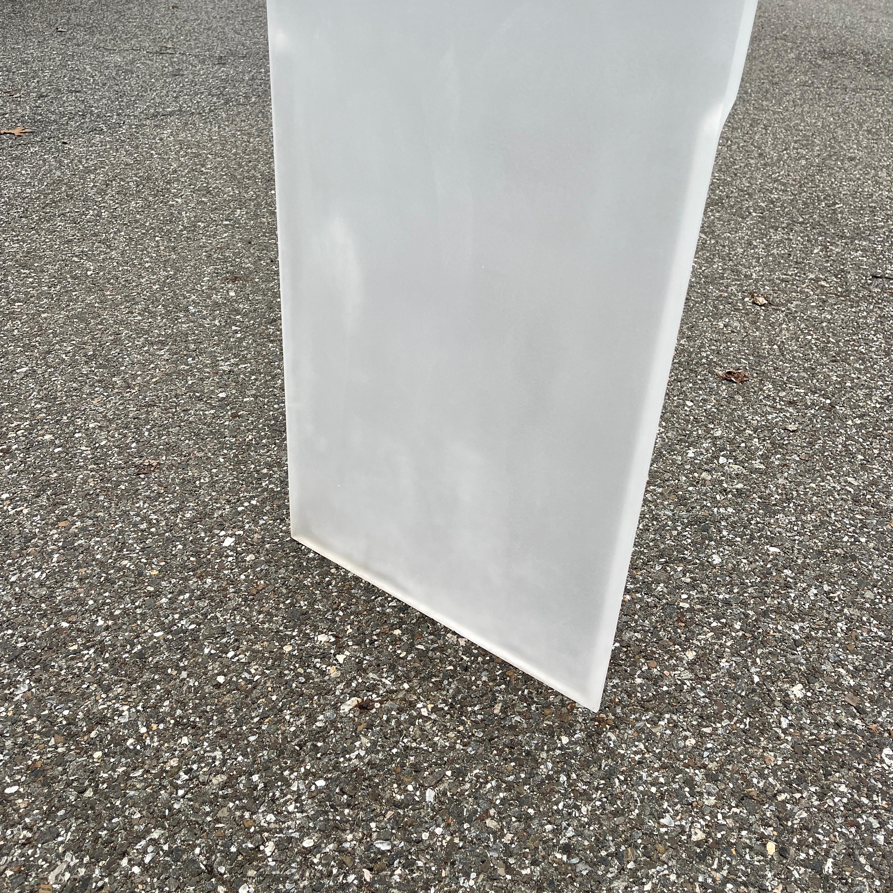 Italian Mid-Century Modern Frosted Lucite Console, 1970's For Sale 13