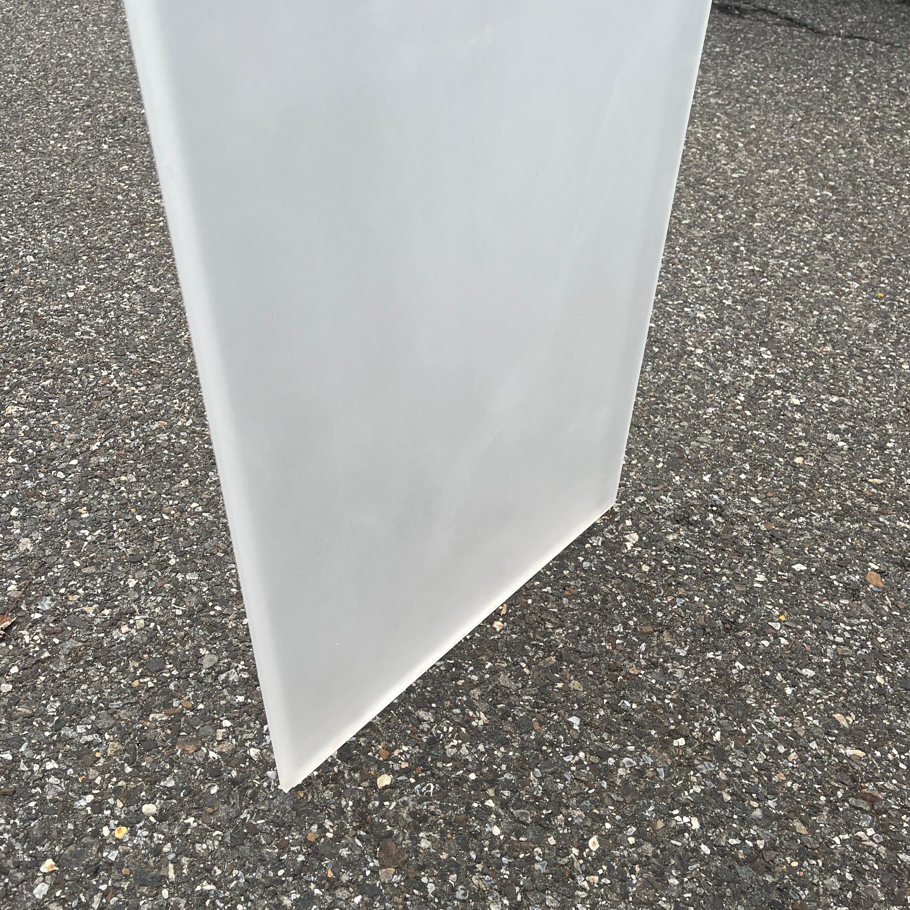 Italian Mid-Century Modern Frosted Lucite Console, 1970's For Sale 14