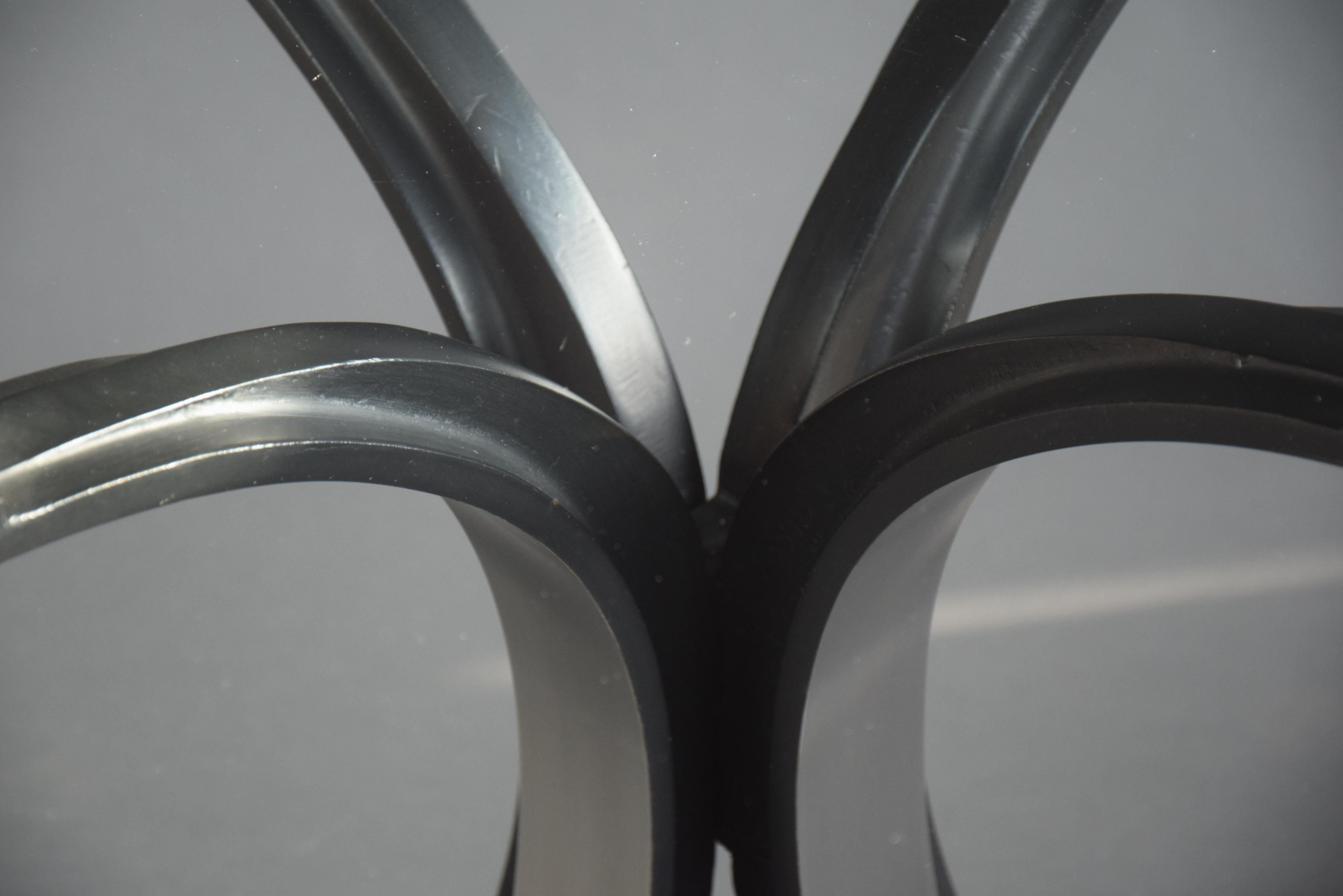 Italian Mid-Century Modern Glass and Metal T69 Dining Table by Osvaldo Borsani For Sale 1