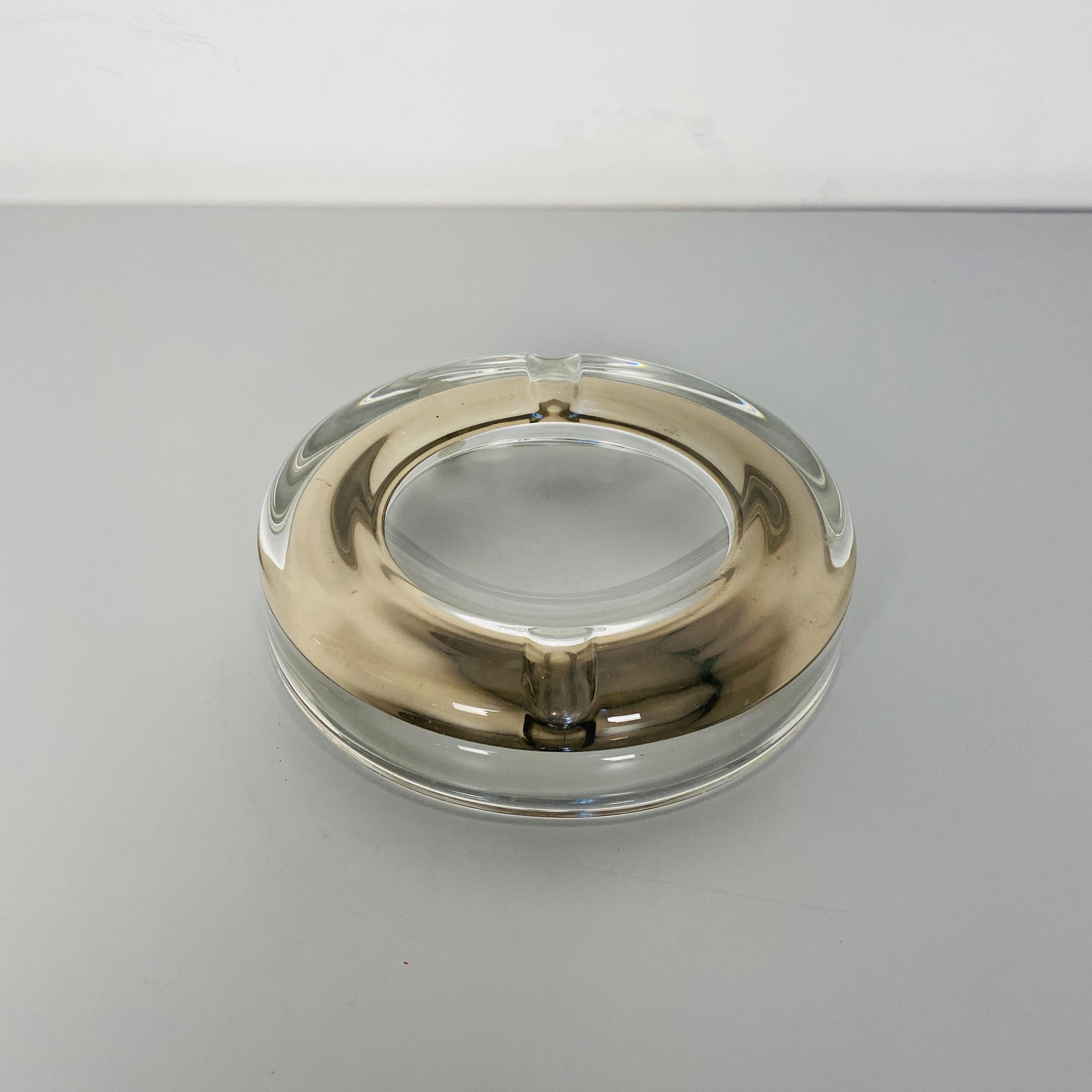 Late 20th Century Italian Mid-Century Modern Glass Ashtray with Internal Decoration, 1970s For Sale