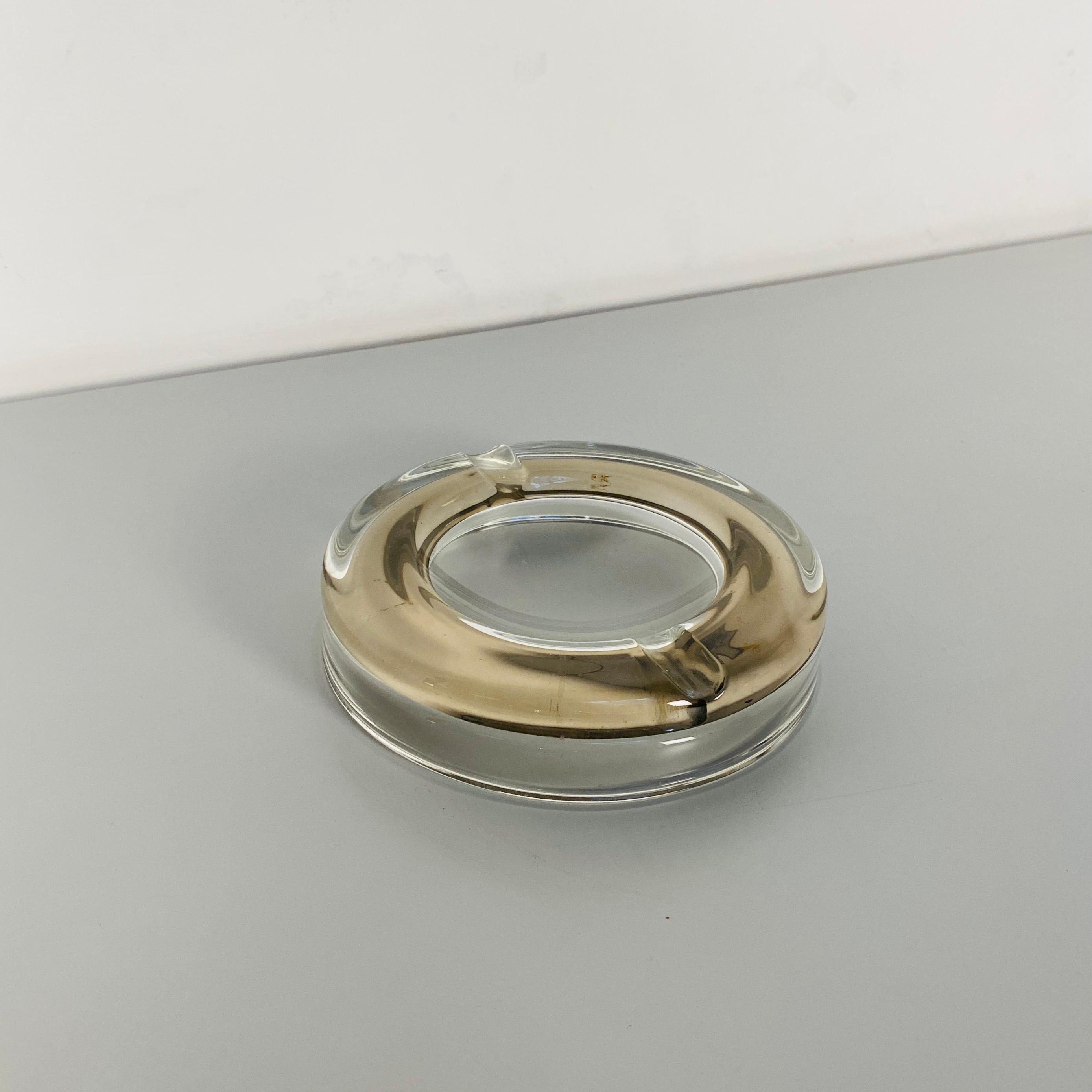 Italian Mid-Century Modern Glass Ashtray with Internal Decoration, 1970s For Sale 2