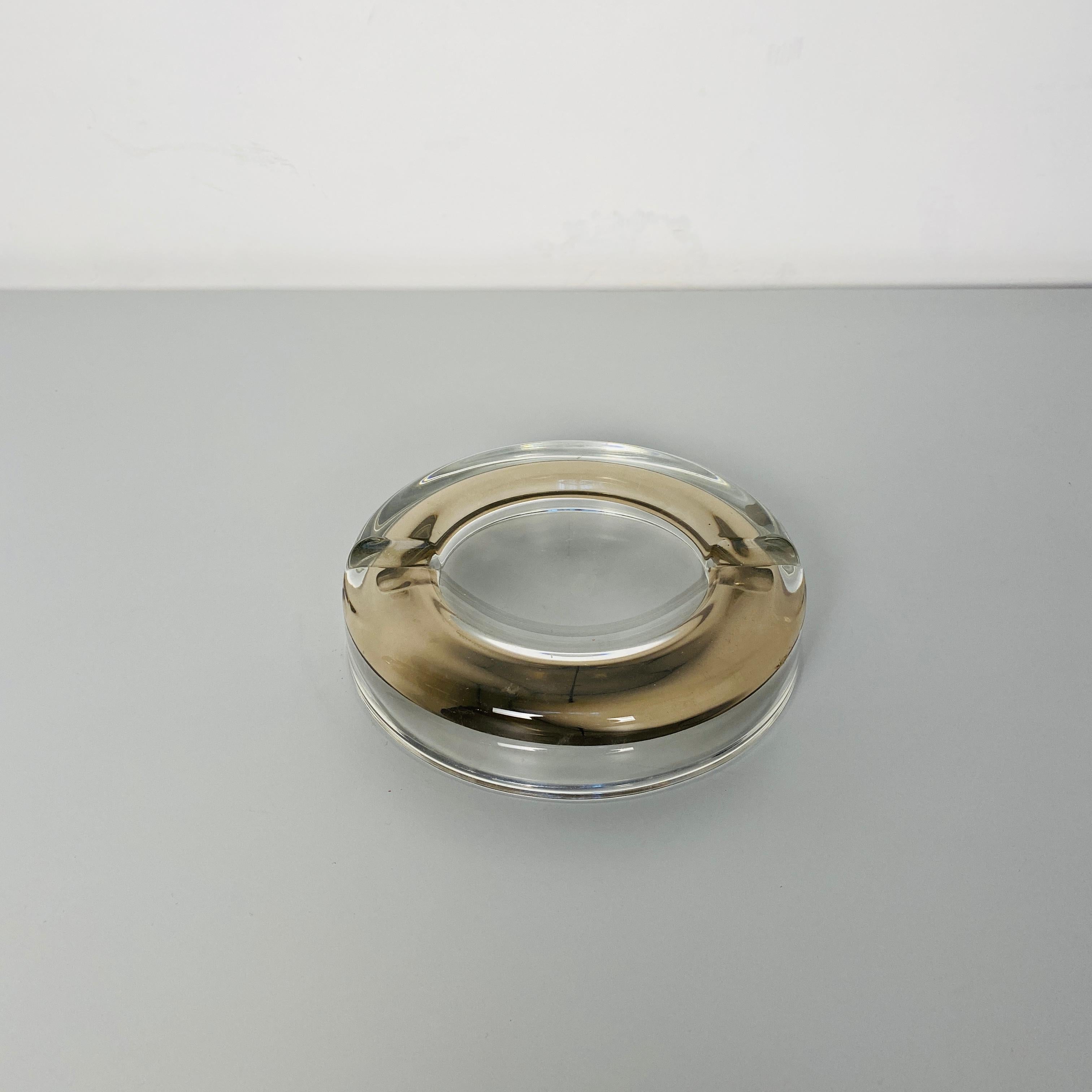 Italian Mid-Century Modern Glass Ashtray with Internal Decoration, 1970s For Sale 4