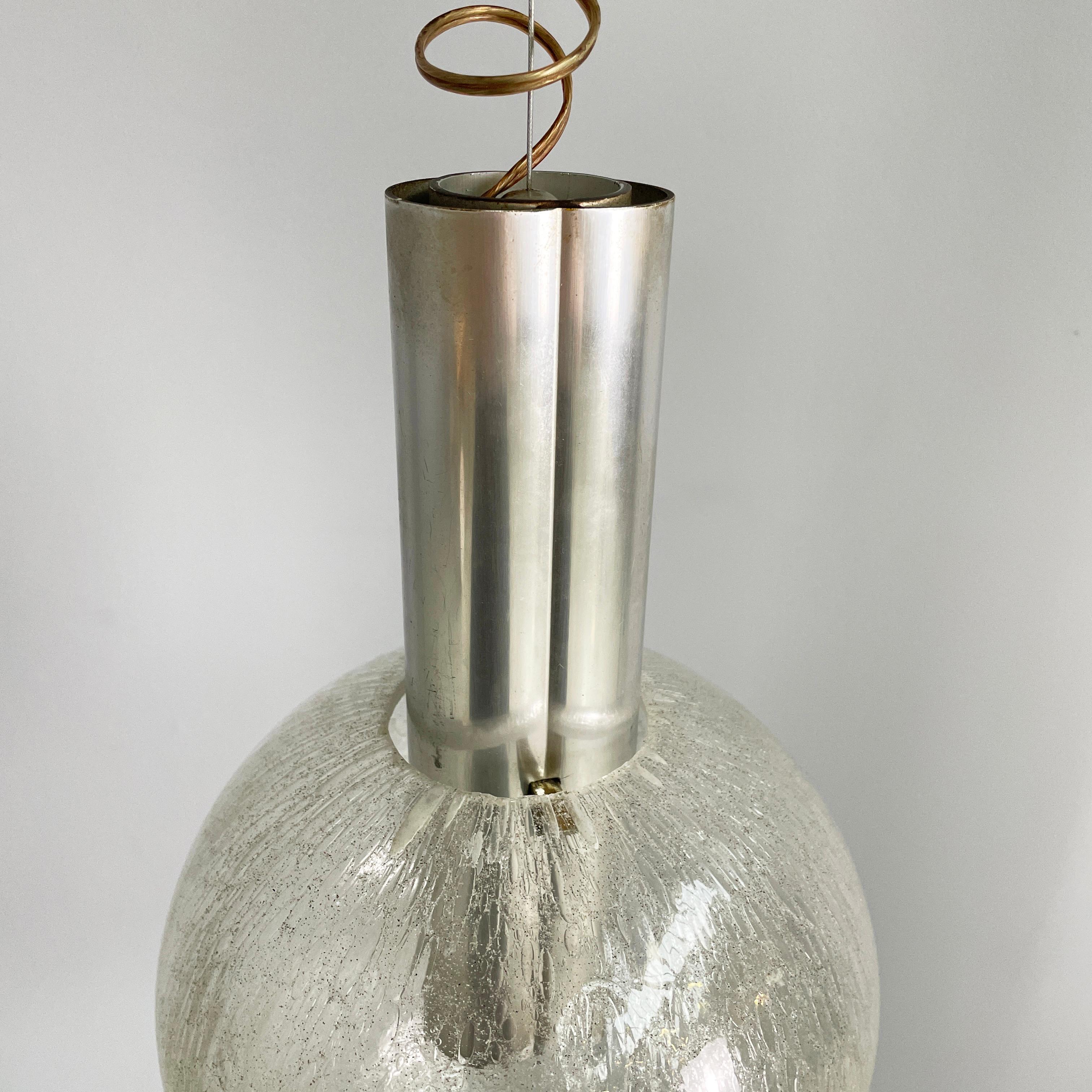 Italian mid-century modern Glass Chandelier Bilobo by Tobia Scarpa Flos, 1960s For Sale 5
