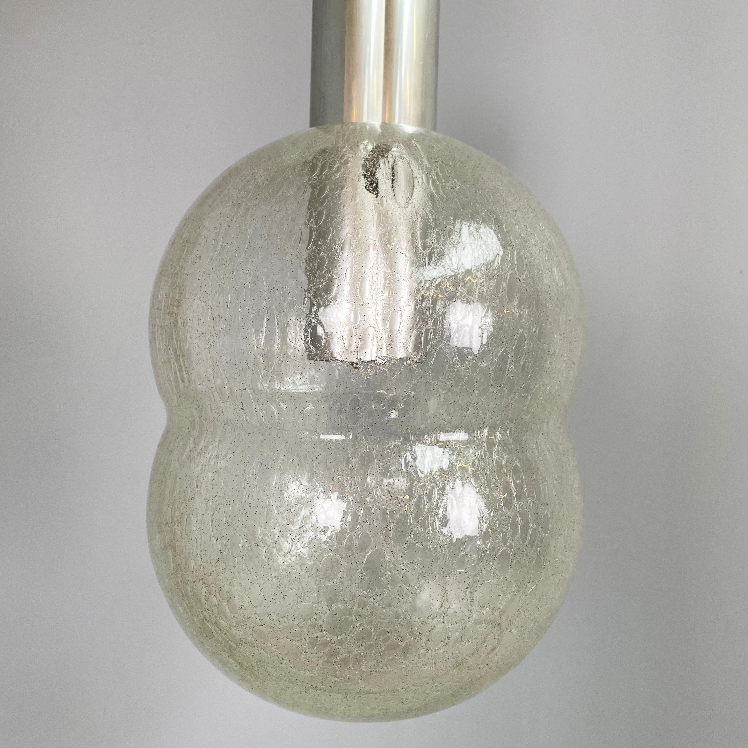 Mid-Century Modern Italian mid-century modern Glass Chandelier Bilobo by Tobia Scarpa Flos, 1960s For Sale