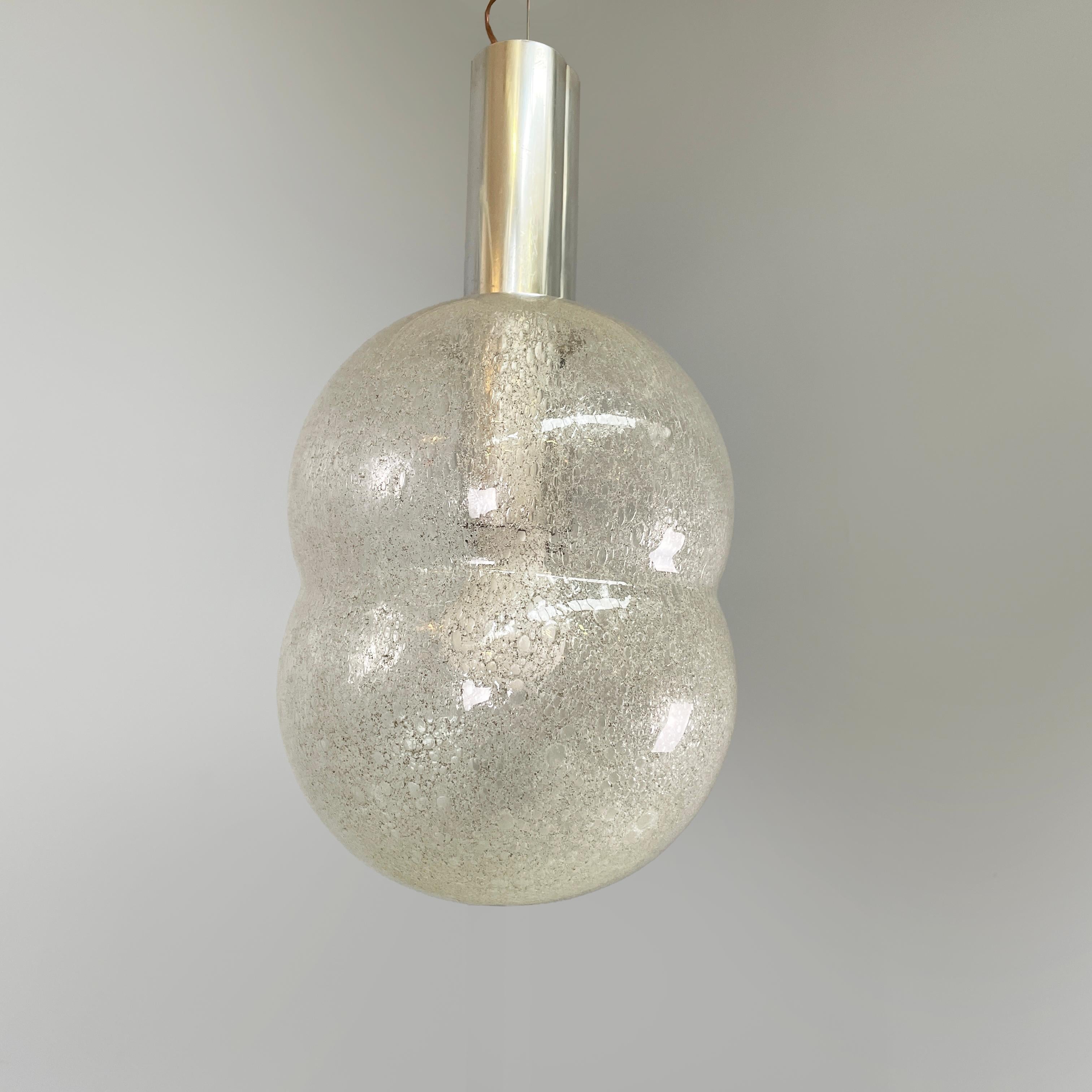 Mid-Century Modern Italian mid-century modern Glass Chandelier Bilobo by Tobia Scarpa Flos, 1960s For Sale