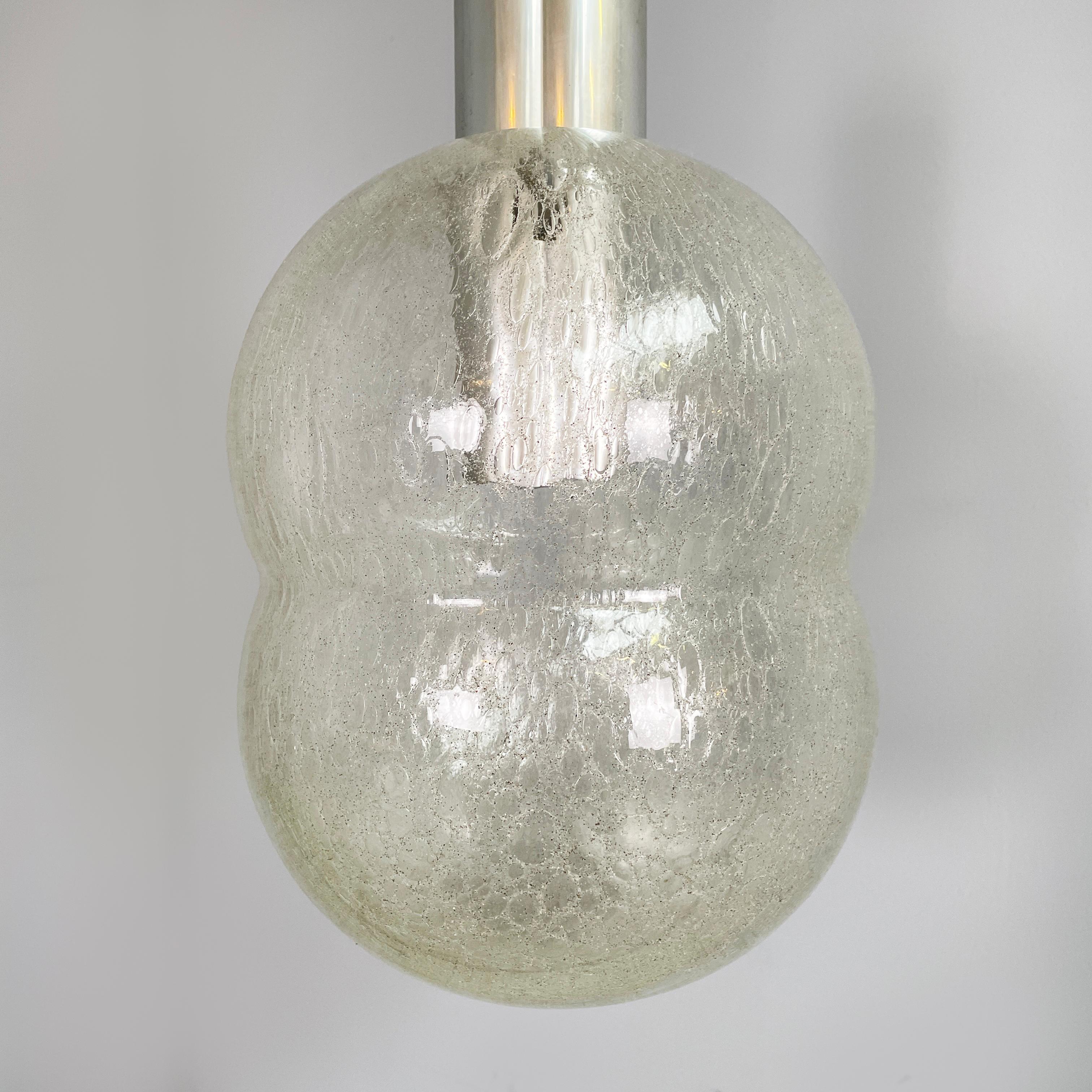 Mid-20th Century Italian mid-century modern Glass Chandelier Bilobo by Tobia Scarpa Flos, 1960s For Sale