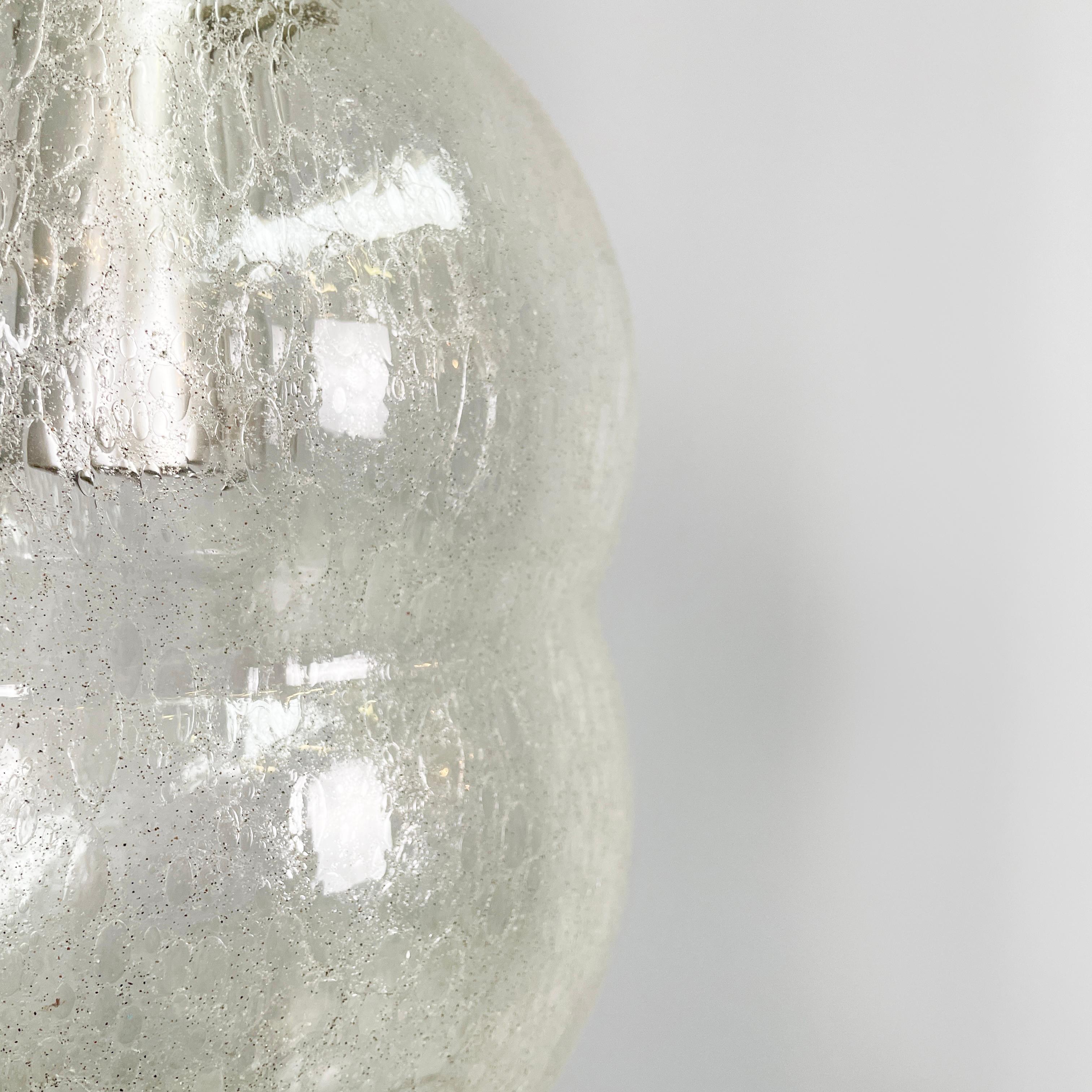 Murano Glass Italian mid-century modern Glass Chandelier Bilobo by Tobia Scarpa Flos, 1960s For Sale