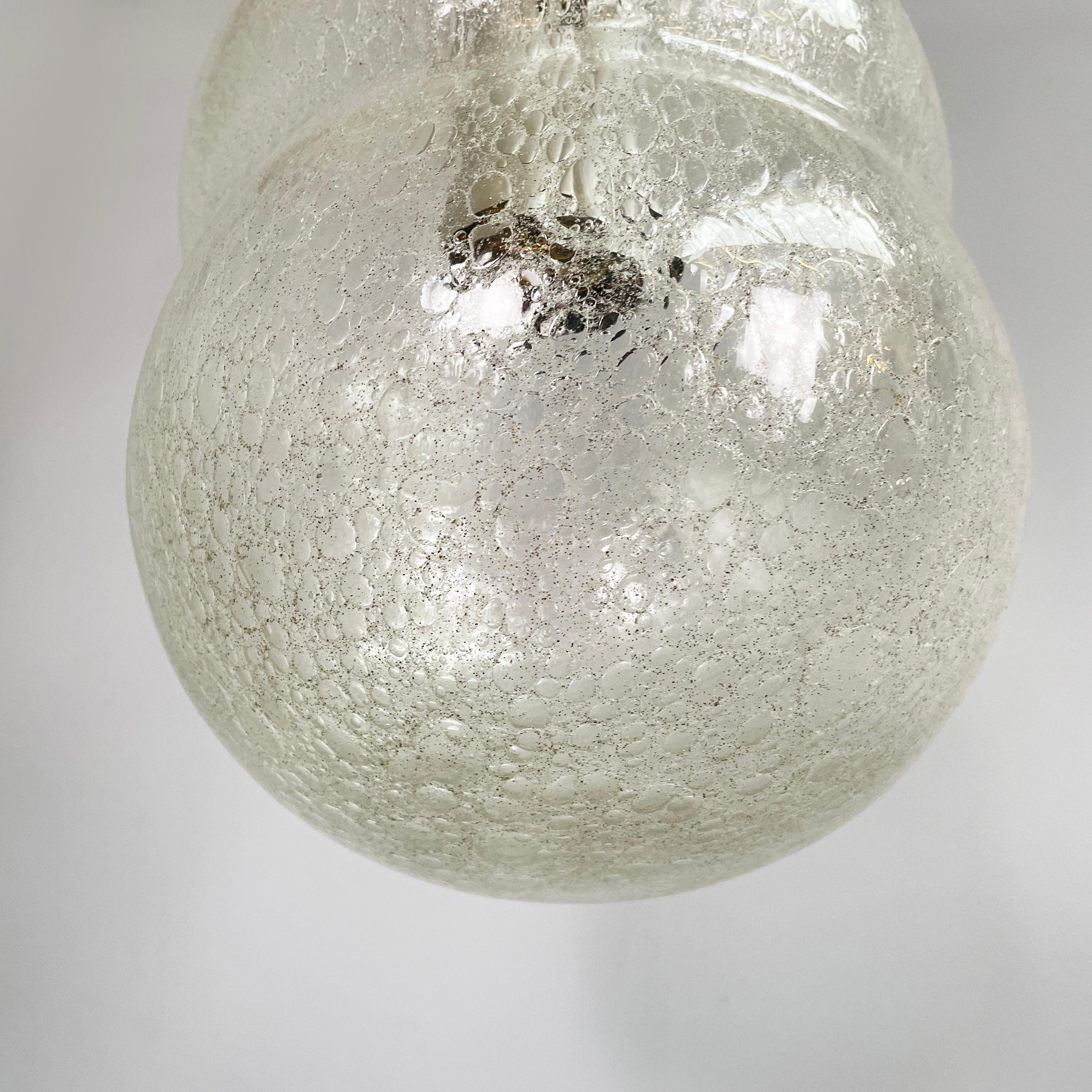 Italian mid-century modern Glass Chandelier Bilobo by Tobia Scarpa Flos, 1960s For Sale 1