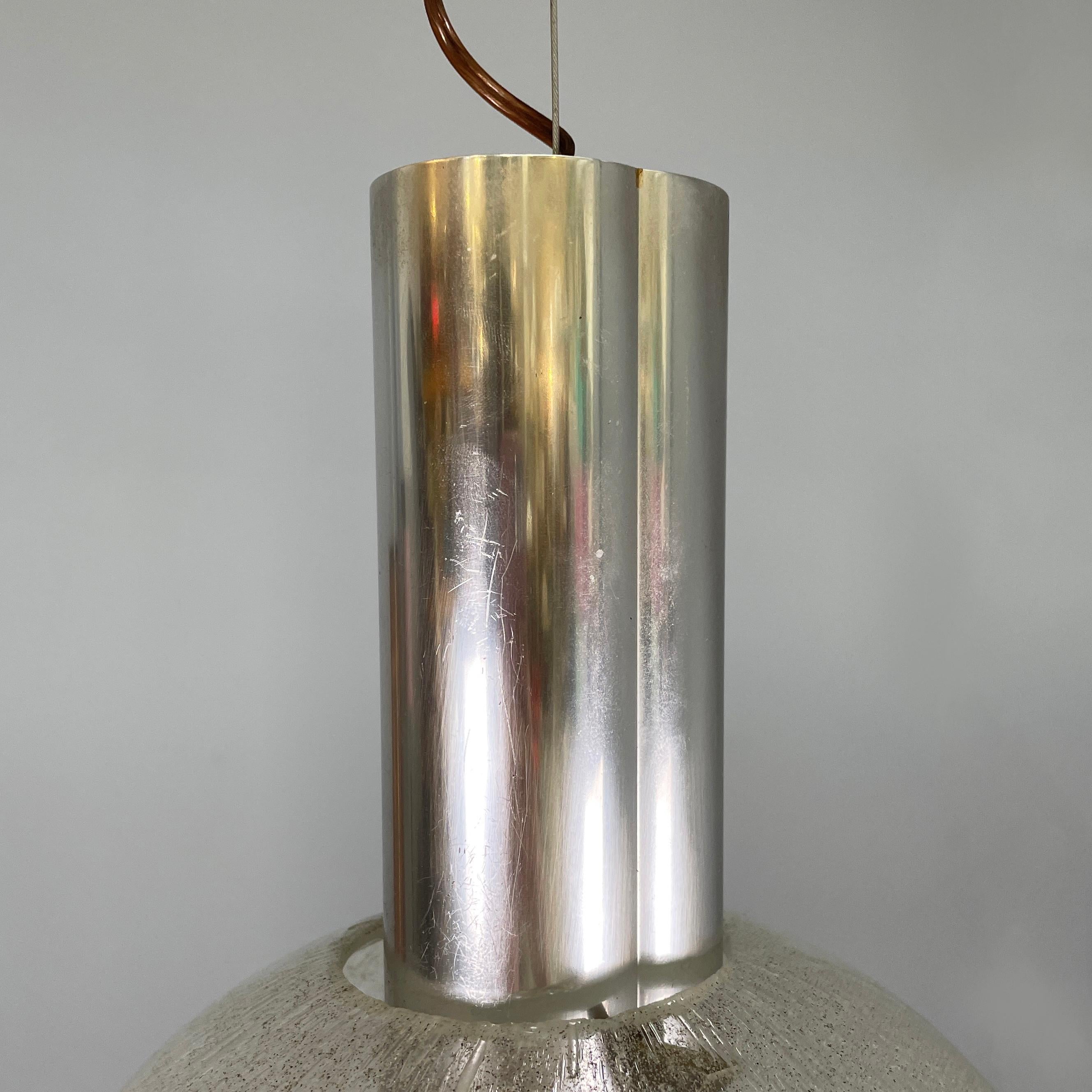 Italian mid-century modern Glass Chandelier Bilobo by Tobia Scarpa Flos, 1960s For Sale 3