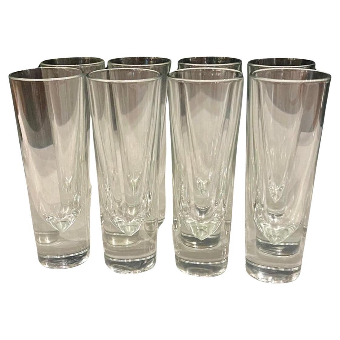 Italian Mid Century Modern Glasses by Carlo Moretti Bullet Bottom 11 Available For Sale