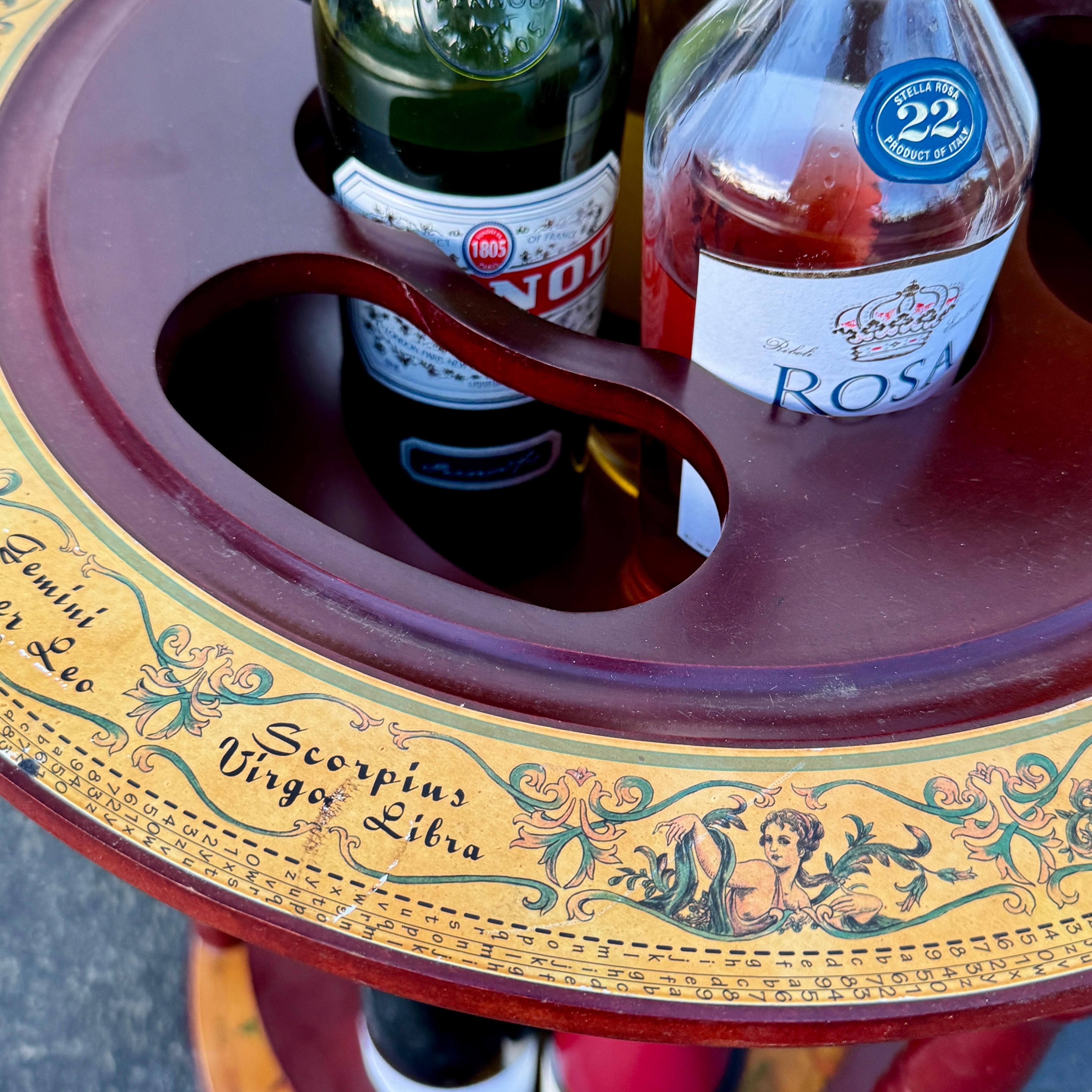 Italian Mid-Century Modern Globe Zodiac Bar Cart 8