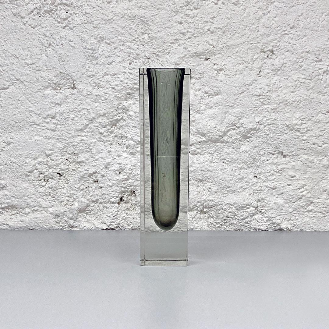 Italian Mid-Century Modern Gray Murano Glass Sommersi Series, 1960s In Good Condition In MIlano, IT