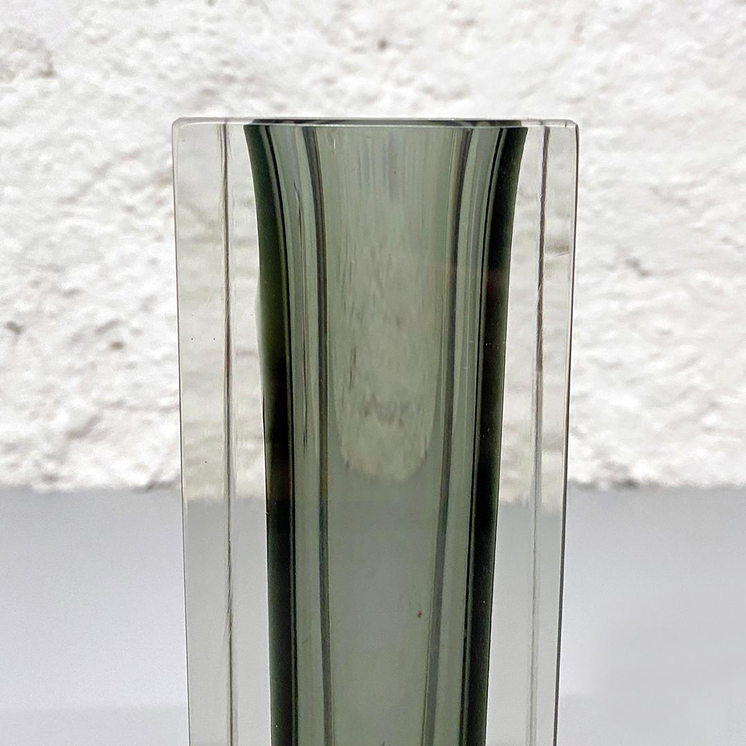 Italian Mid-Century Modern Gray Murano Glass Sommersi Series, 1960s 2