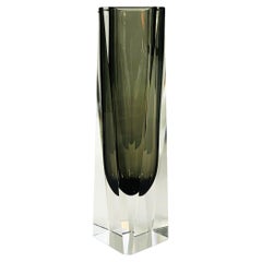 Italian mid-century modern Gray Murano glass vase, 1970s