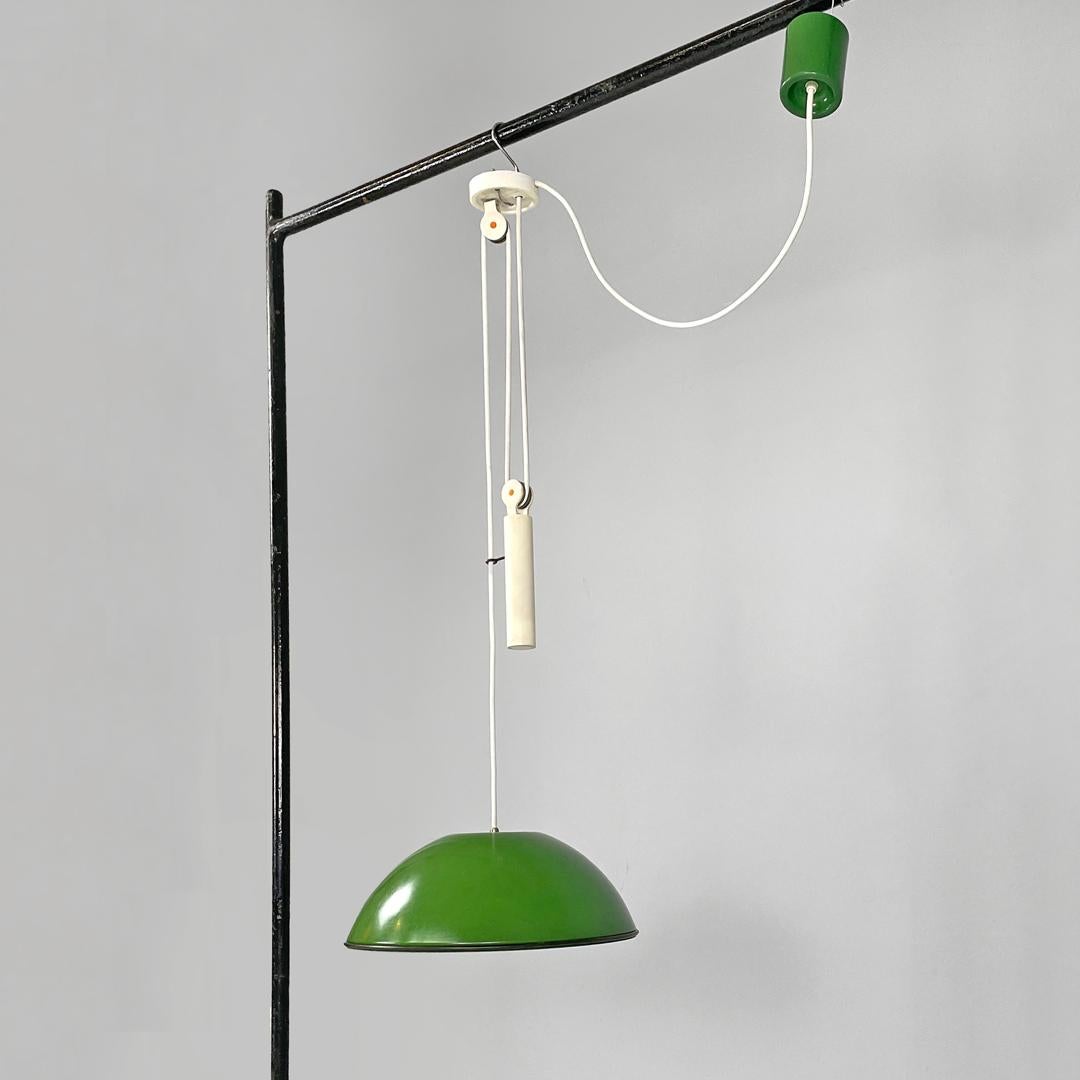 Mid-Century Modern Italian mid-century modern green ceiling lamp Relemme Castiglioni for Flos 1960s For Sale