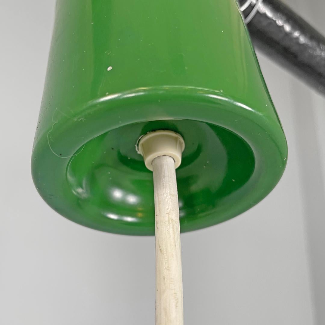Metal Italian mid-century modern green ceiling lamp Relemme Castiglioni for Flos 1960s For Sale
