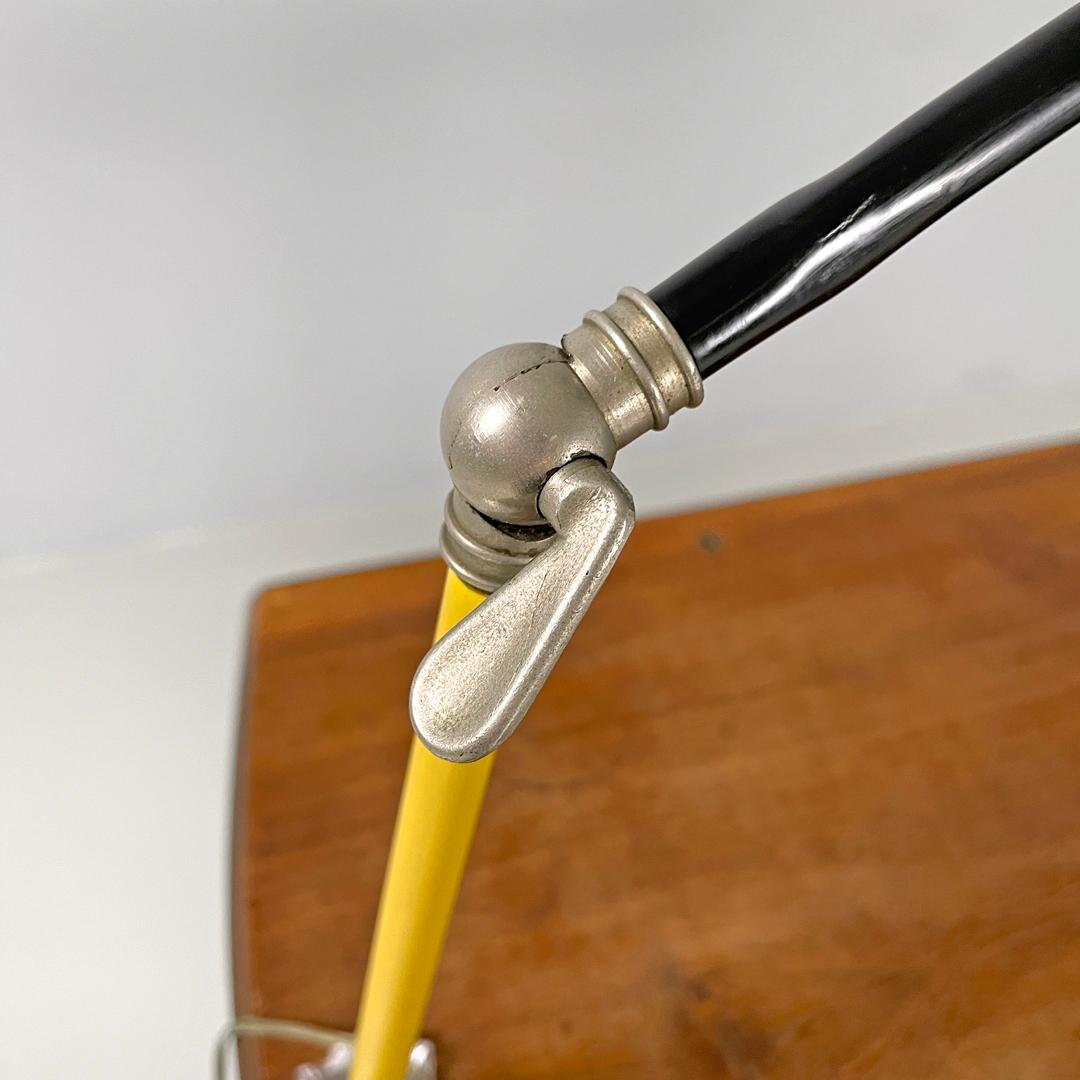 Italian mid-century modern green clamp table lamp with star holes , 1950s 11
