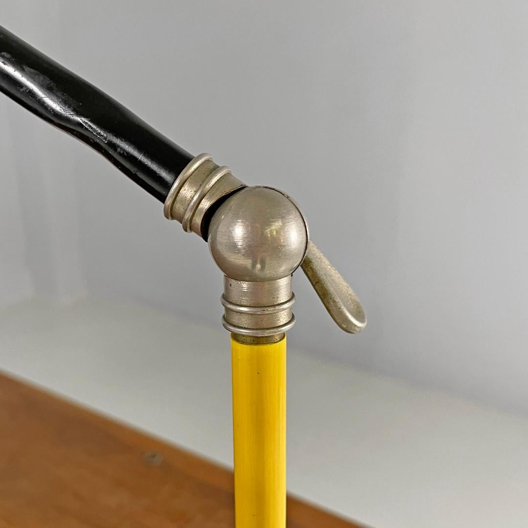 Italian mid-century modern green clamp table lamp with star holes , 1950s 12