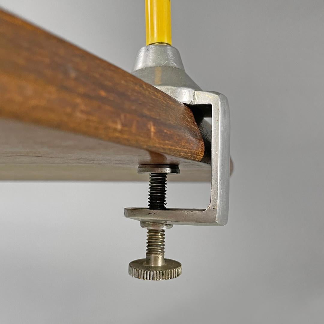Italian mid-century modern green clamp table lamp with star holes , 1950s 14