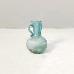 Italian Mid-Century Modern Green Glass Amphora, 1960s